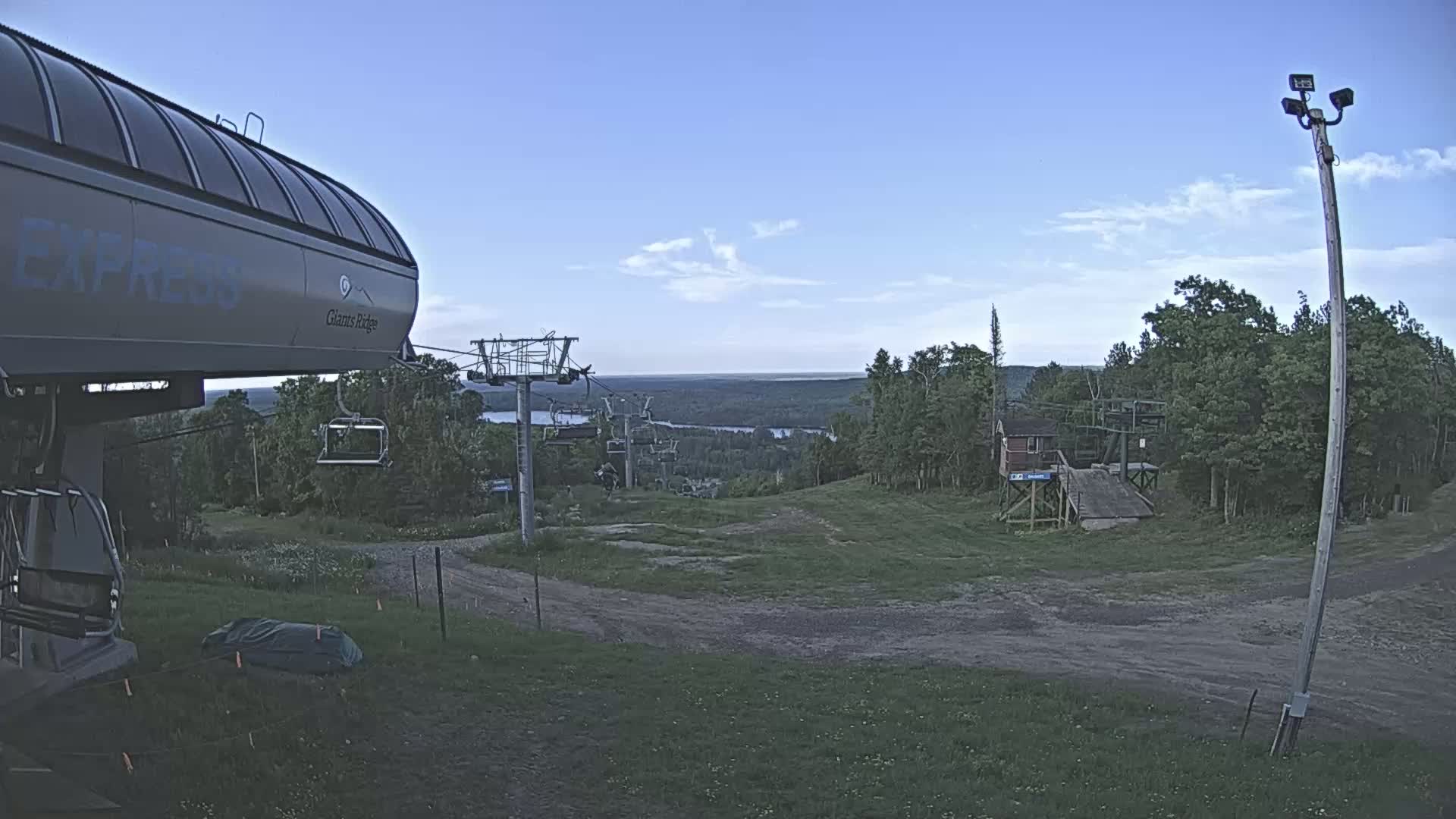 Sabin Lake & Wynee Lake View  from Giants Ridge Cable Car Live Cam - Biwabik, Saint Louis,Minnesota, USA