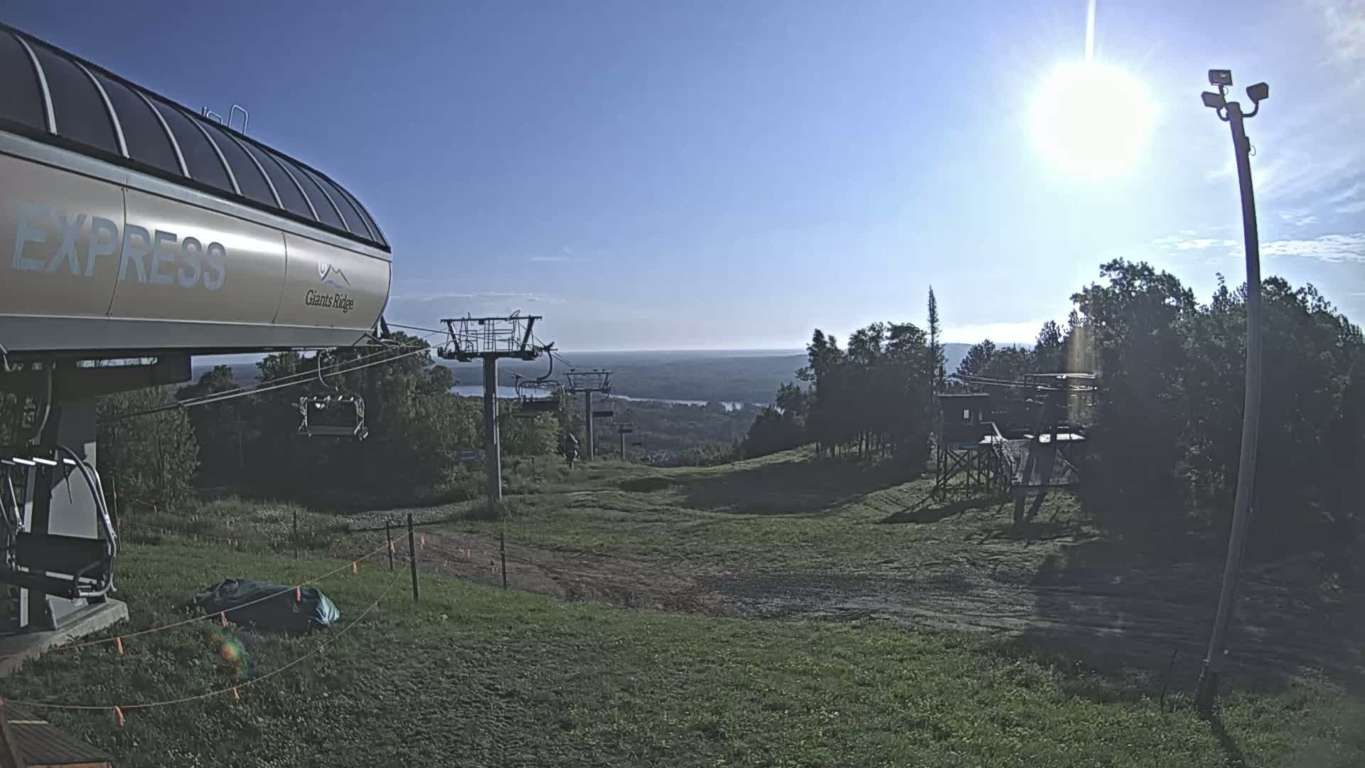 Sabin Lake & Wynee Lake View  from Giants Ridge Cable Car Live Cam - Biwabik, Saint Louis,Minnesota, USA