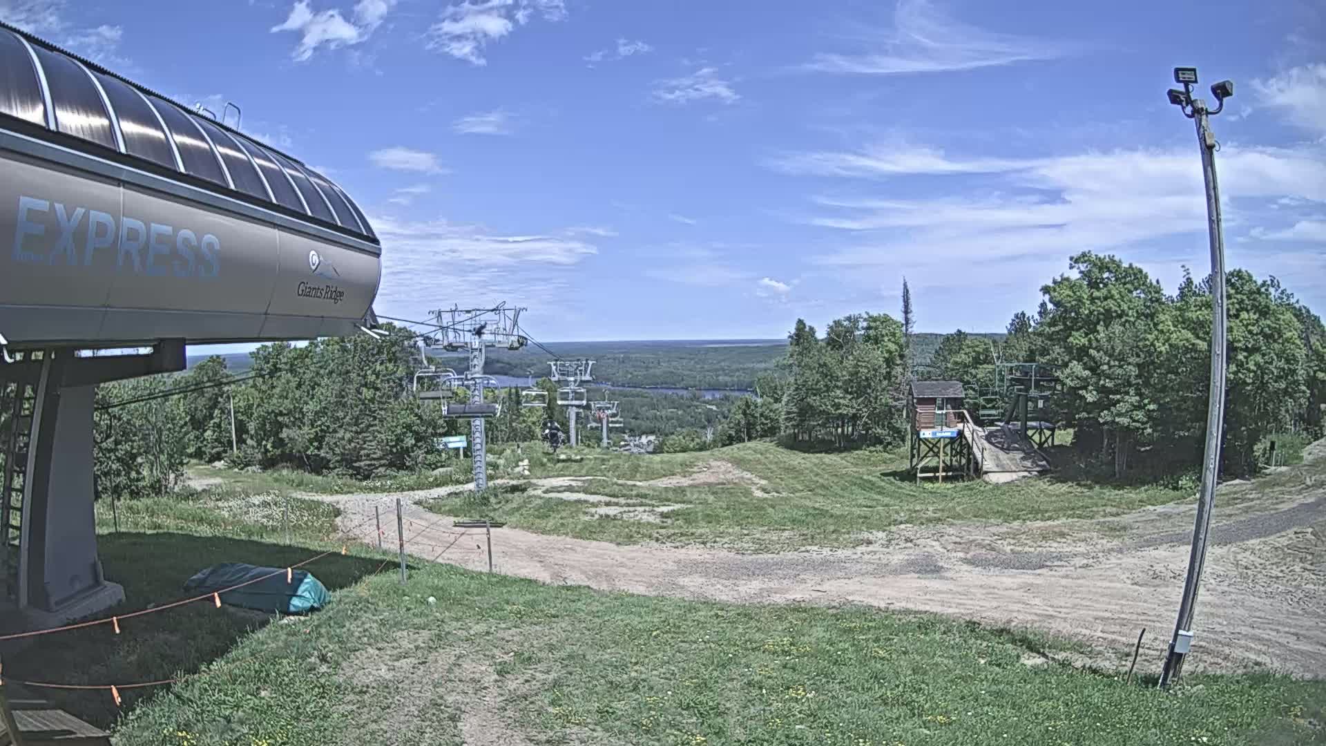 Sabin Lake & Wynee Lake View  from Giants Ridge Cable Car Live Cam - Biwabik, Saint Louis,Minnesota, USA