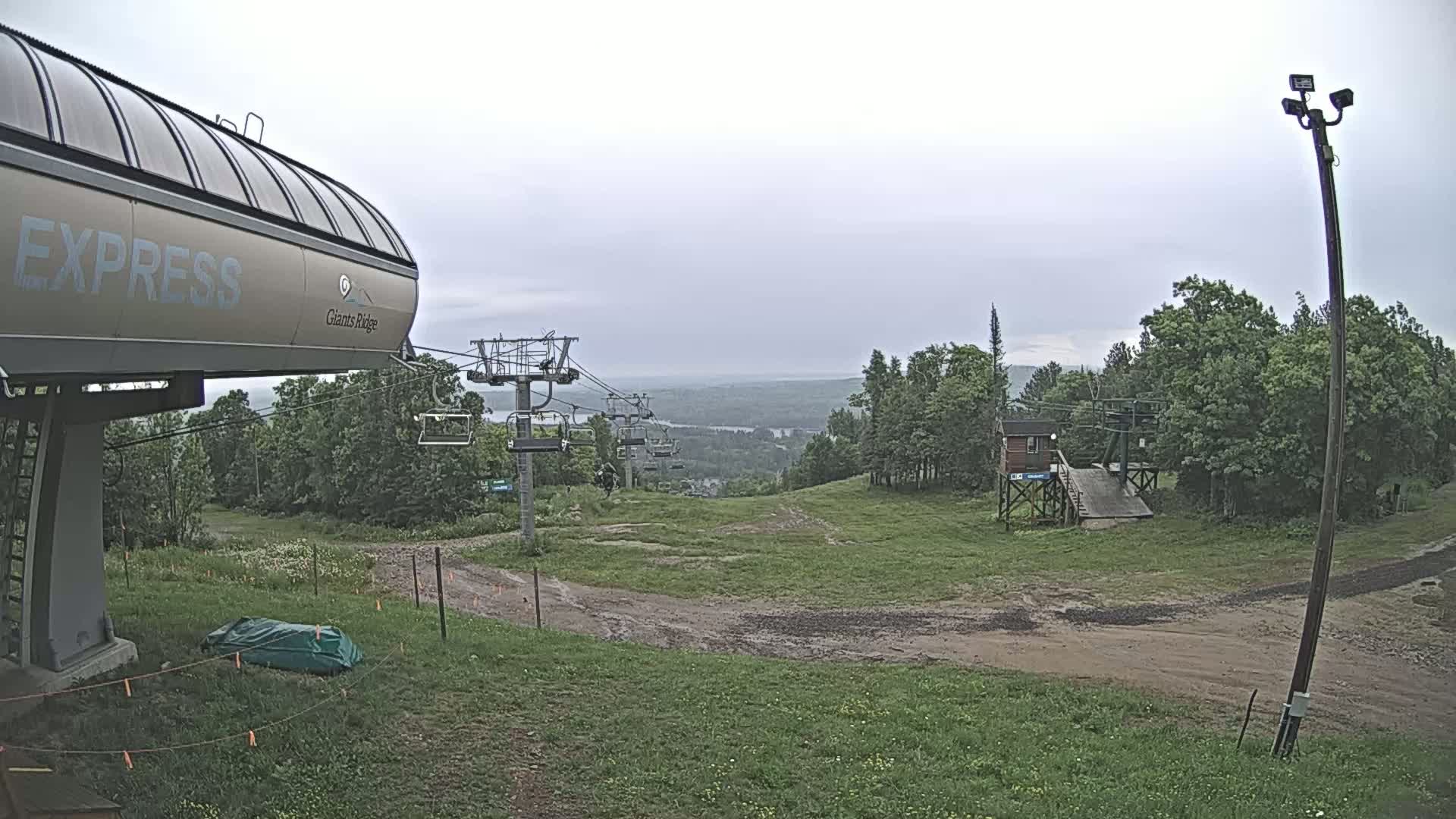 Sabin Lake & Wynee Lake View  from Giants Ridge Cable Car Live Cam - Biwabik, Saint Louis,Minnesota, USA