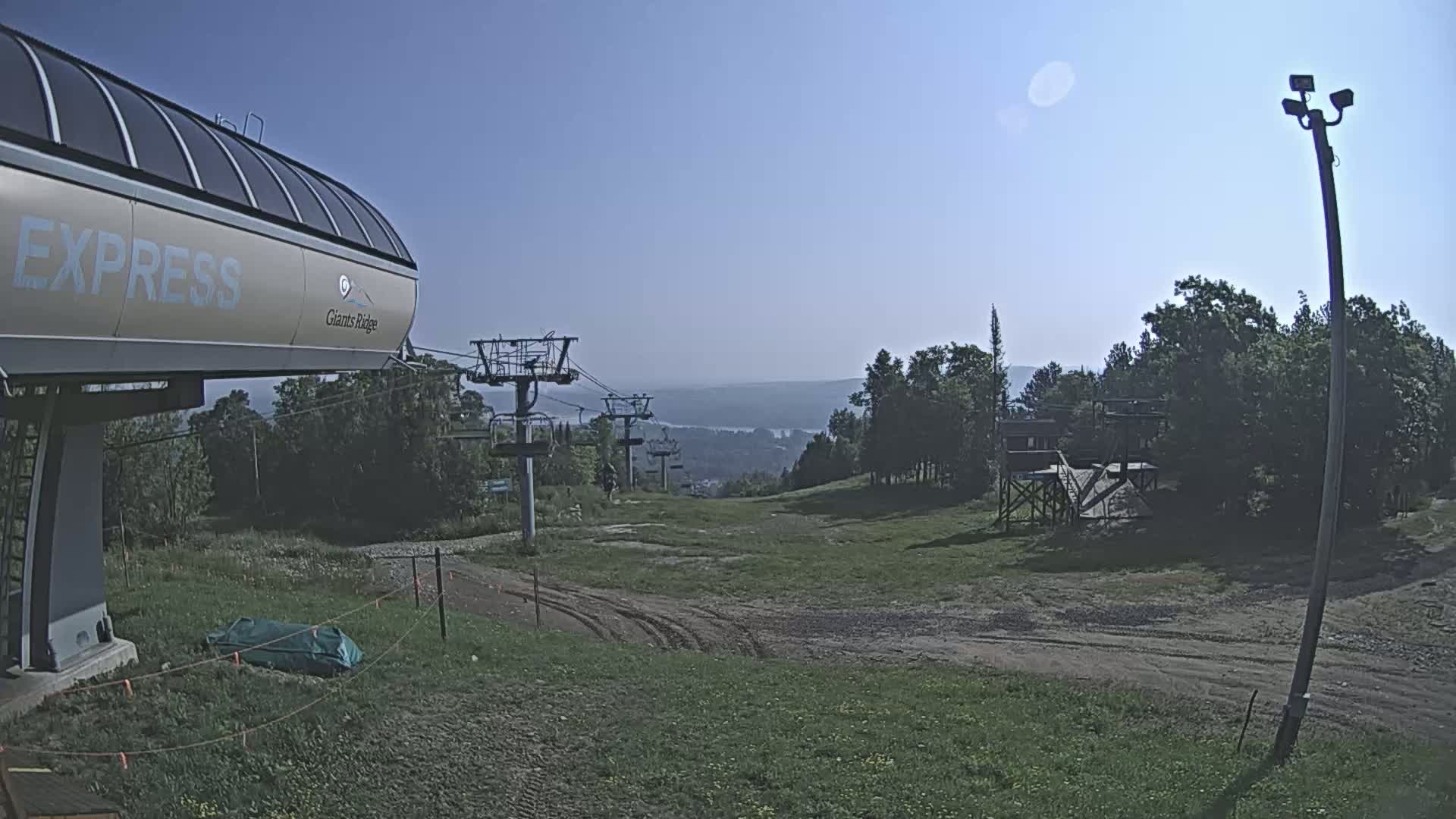 Sabin Lake & Wynee Lake View  from Giants Ridge Cable Car Live Cam - Biwabik, Saint Louis,Minnesota, USA