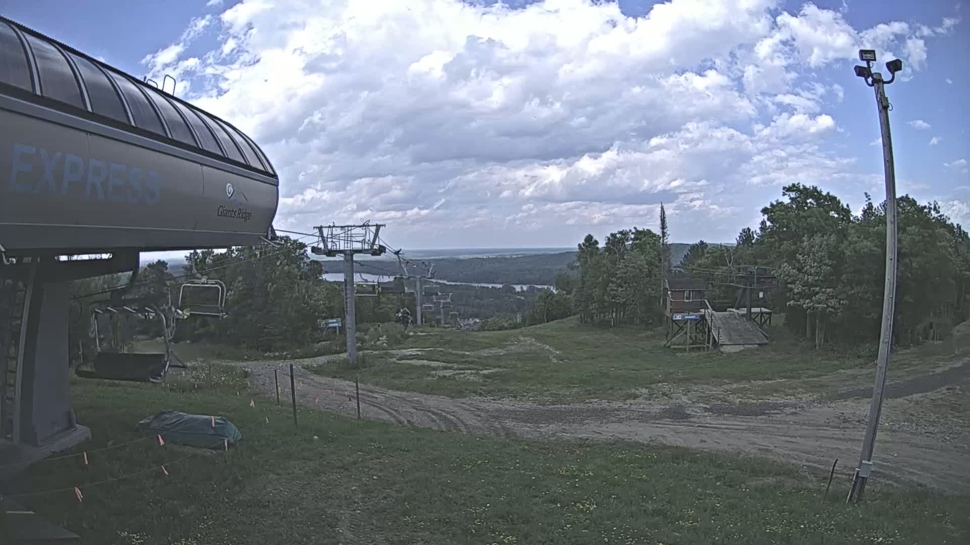 Sabin Lake & Wynee Lake View  from Giants Ridge Cable Car Live Cam - Biwabik, Saint Louis,Minnesota, USA