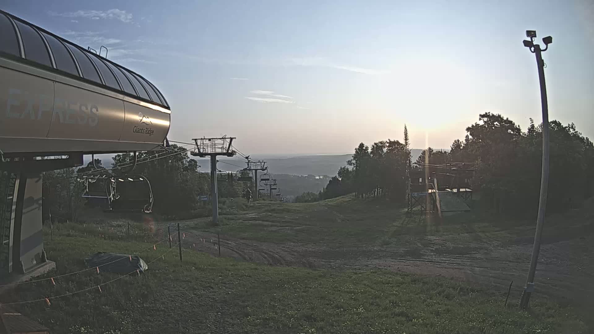 Sabin Lake & Wynee Lake View  from Giants Ridge Cable Car Live Cam - Biwabik, Saint Louis,Minnesota, USA
