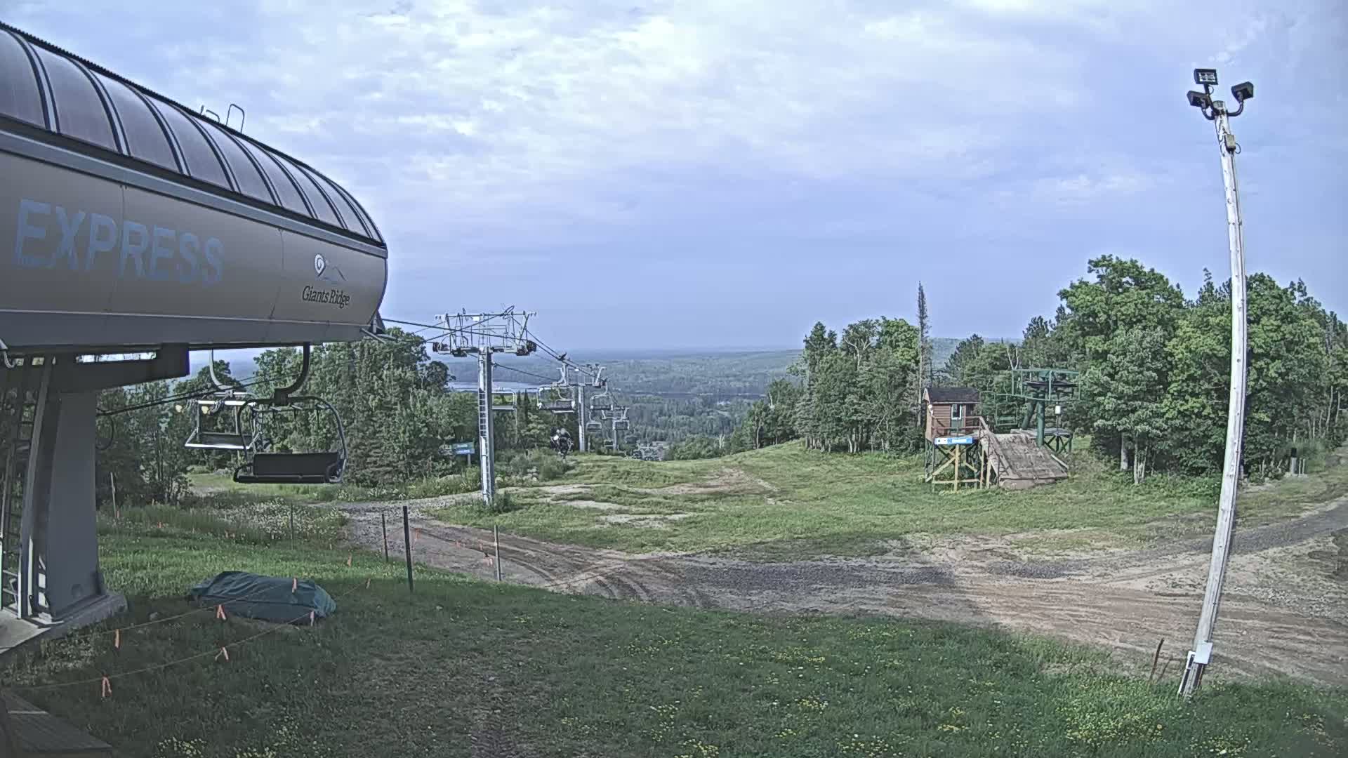 Sabin Lake & Wynee Lake View  from Giants Ridge Cable Car Live Cam - Biwabik, Saint Louis,Minnesota, USA
