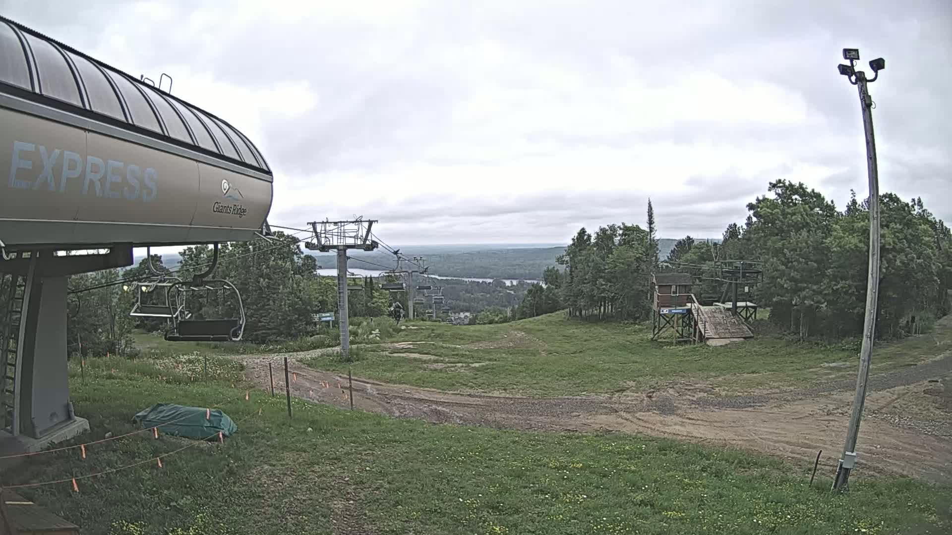 Sabin Lake & Wynee Lake View  from Giants Ridge Cable Car Live Cam - Biwabik, Saint Louis,Minnesota, USA