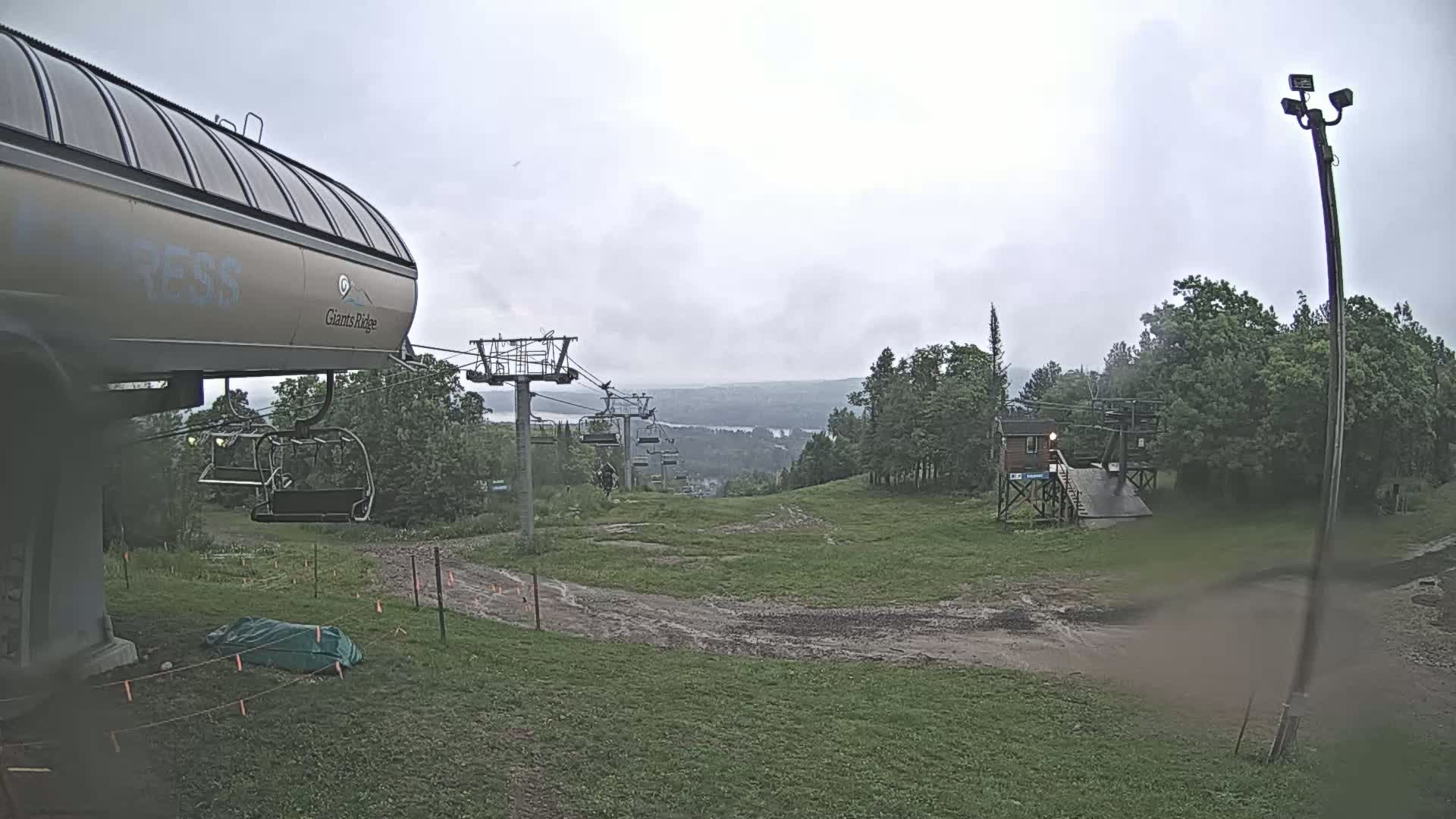 Sabin Lake & Wynee Lake View  from Giants Ridge Cable Car Live Cam - Biwabik, Saint Louis,Minnesota, USA