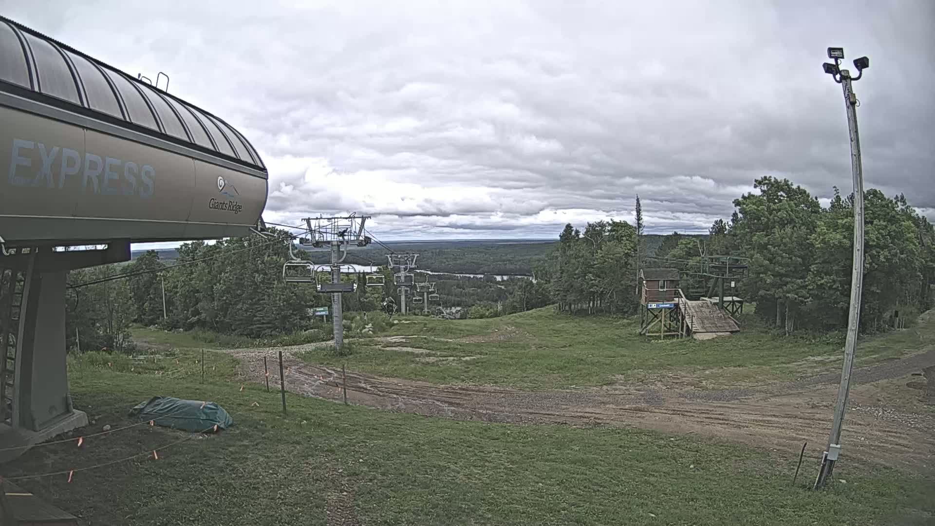 Sabin Lake & Wynee Lake View  from Giants Ridge Cable Car Live Cam - Biwabik, Saint Louis,Minnesota, USA
