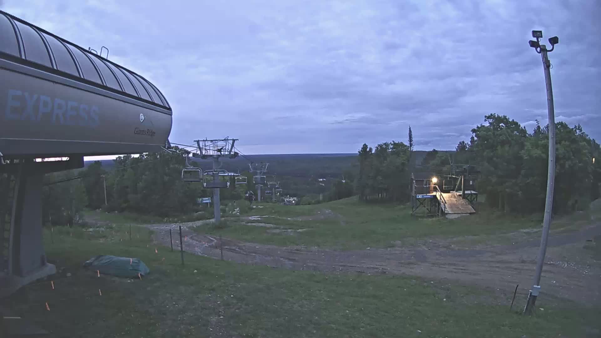 Sabin Lake & Wynee Lake View  from Giants Ridge Cable Car Live Cam - Biwabik, Saint Louis,Minnesota, USA
