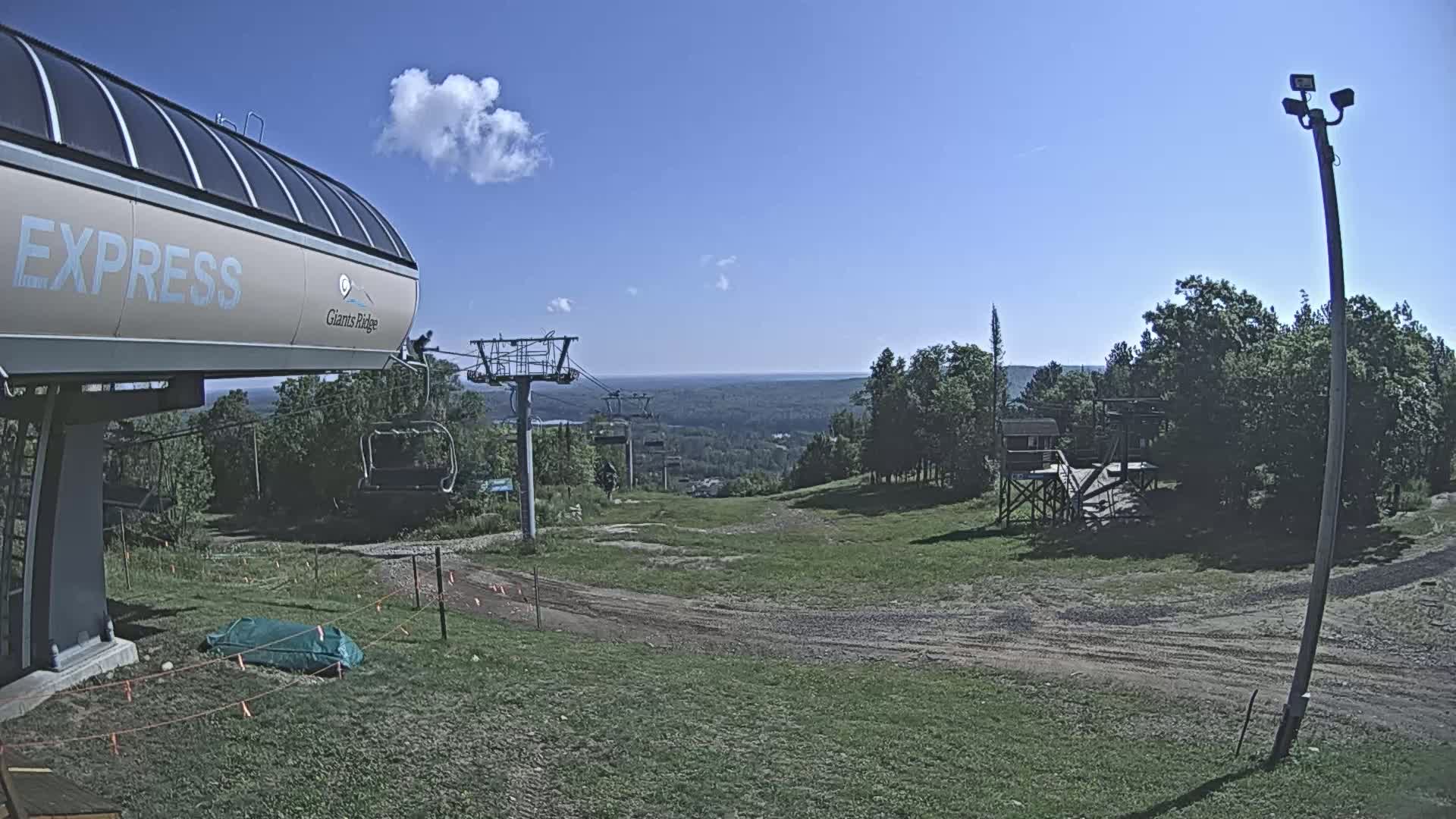 Sabin Lake & Wynee Lake View  from Giants Ridge Cable Car Live Cam - Biwabik, Saint Louis,Minnesota, USA