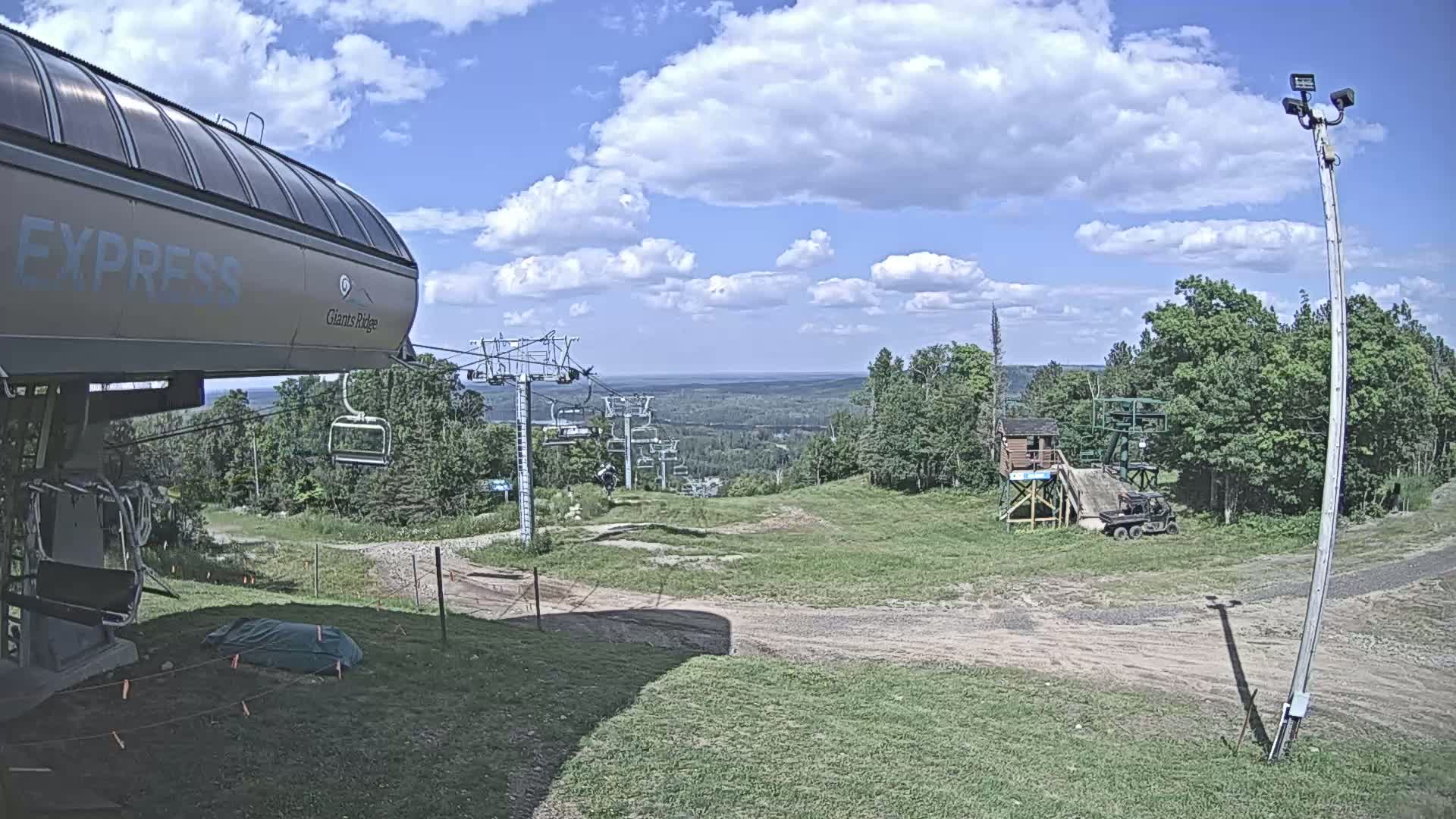 Sabin Lake & Wynee Lake View  from Giants Ridge Cable Car Live Cam - Biwabik, Saint Louis,Minnesota, USA