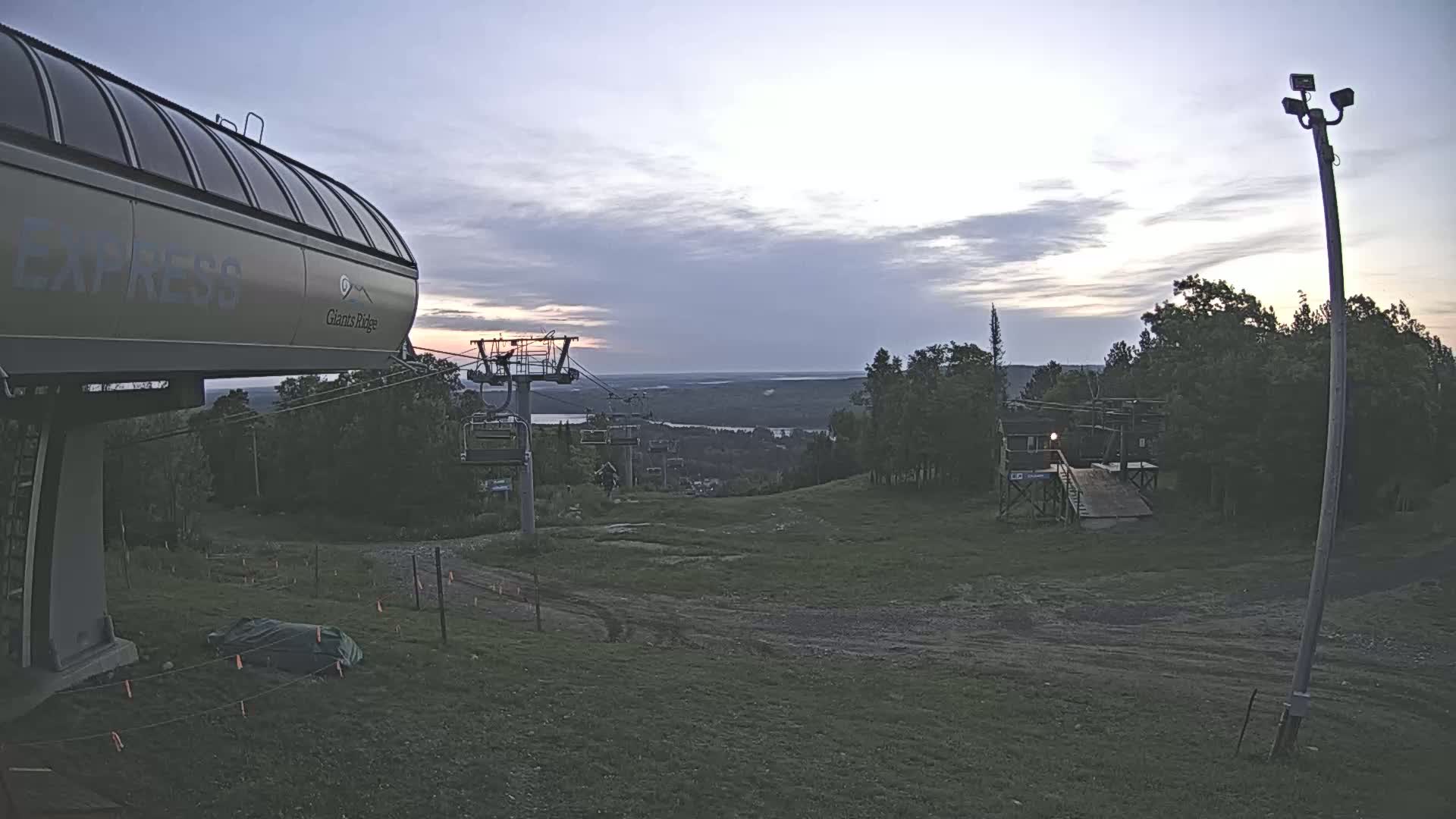 Sabin Lake & Wynee Lake View  from Giants Ridge Cable Car Live Cam - Biwabik, Saint Louis,Minnesota, USA