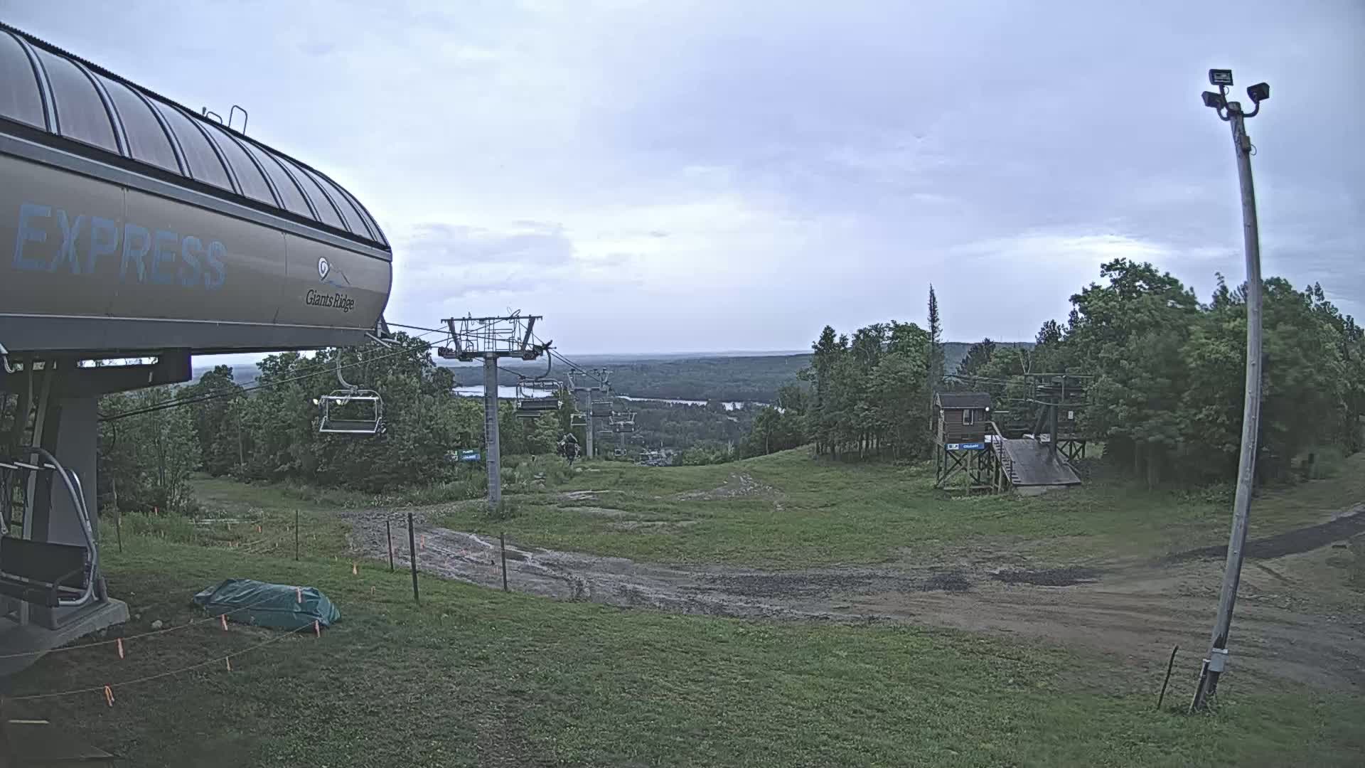 Sabin Lake & Wynee Lake View  from Giants Ridge Cable Car Live Cam - Biwabik, Saint Louis,Minnesota, USA