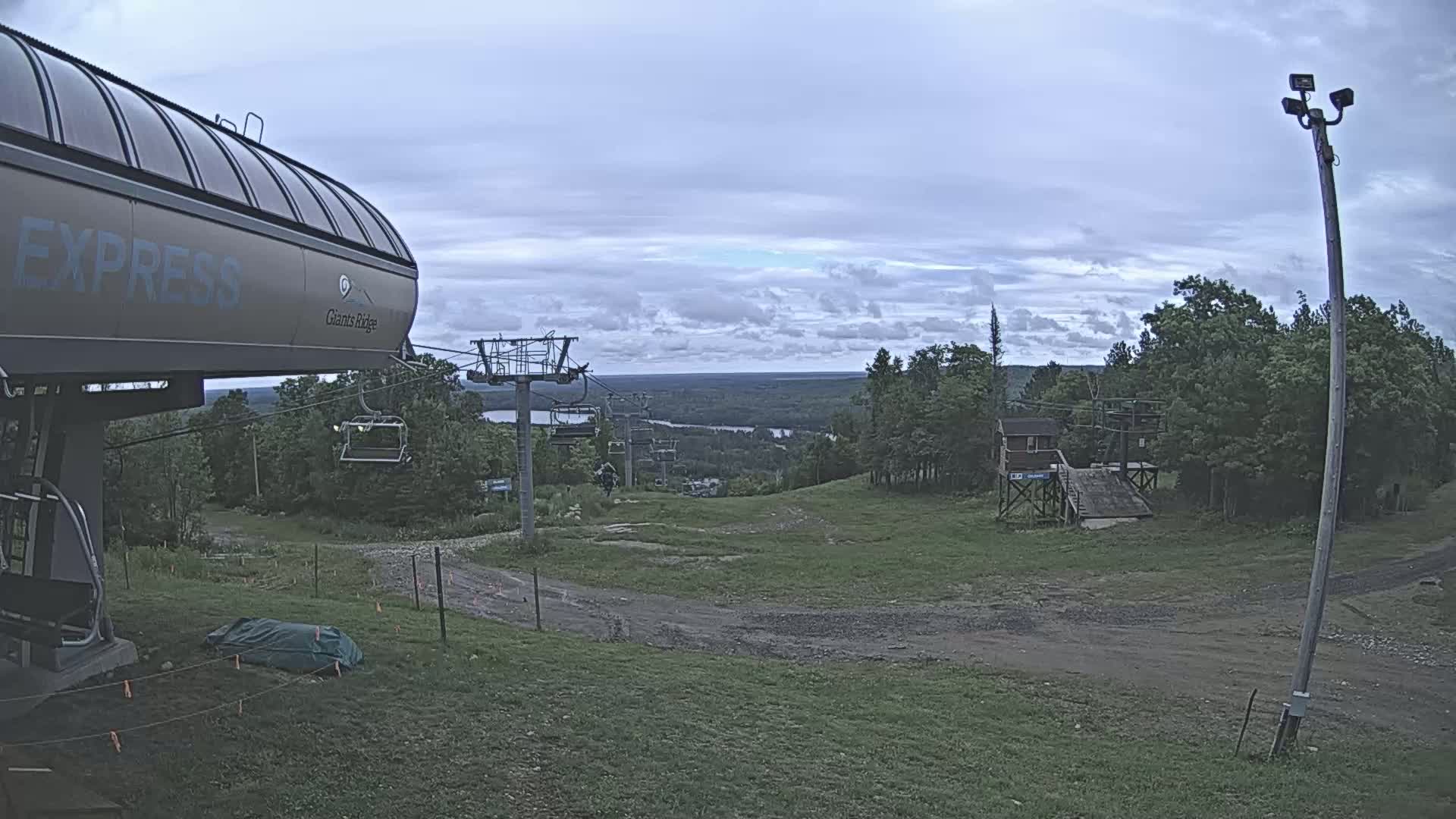 Sabin Lake & Wynee Lake View  from Giants Ridge Cable Car Live Cam - Biwabik, Saint Louis,Minnesota, USA