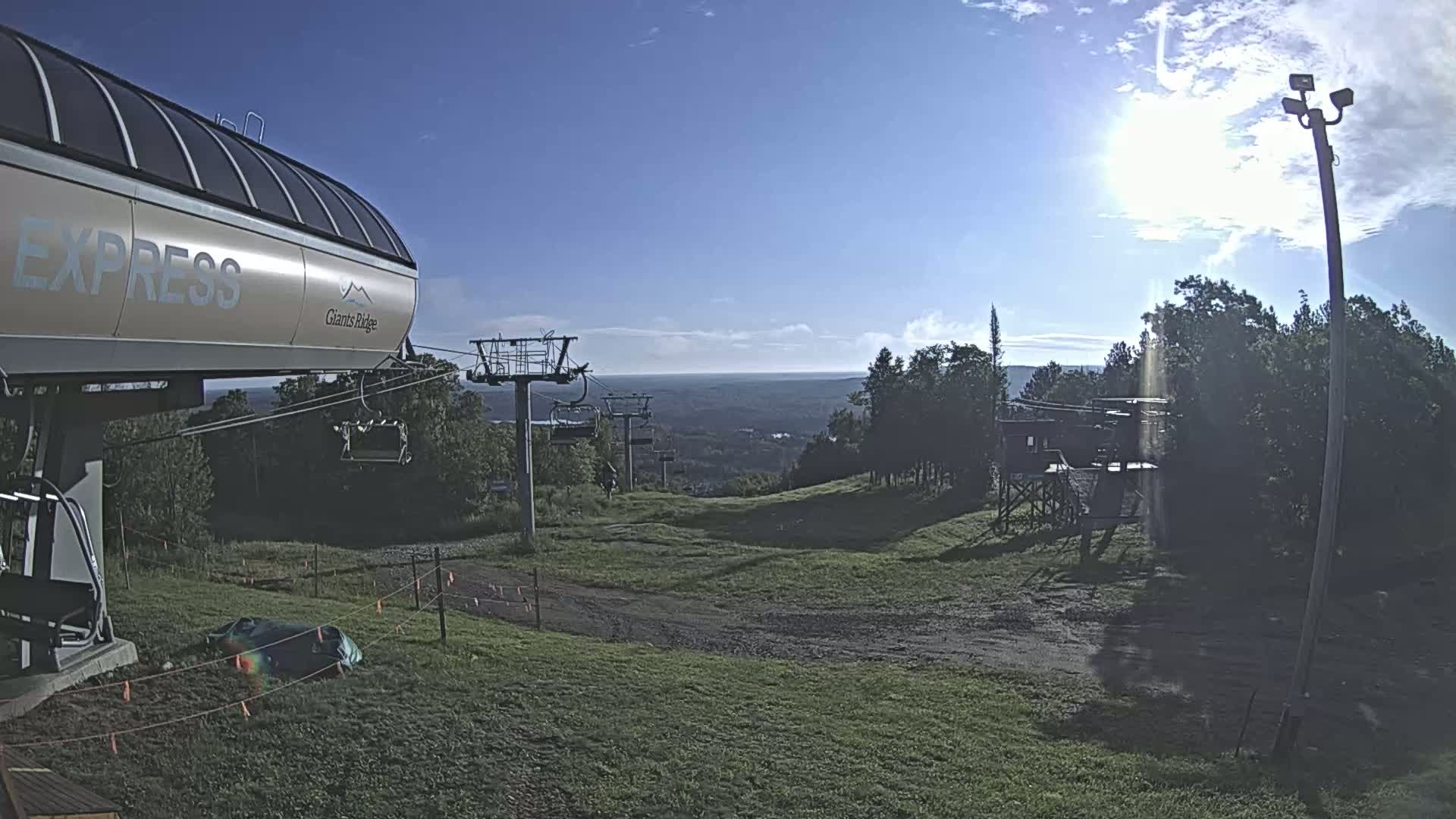 Sabin Lake & Wynee Lake View  from Giants Ridge Cable Car Live Cam - Biwabik, Saint Louis,Minnesota, USA