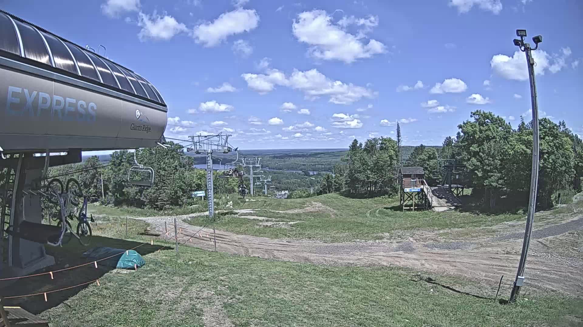 Sabin Lake & Wynee Lake View  from Giants Ridge Cable Car Live Cam - Biwabik, Saint Louis,Minnesota, USA