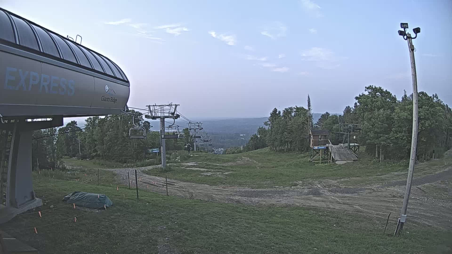 Sabin Lake & Wynee Lake View  from Giants Ridge Cable Car Live Cam - Biwabik, Saint Louis,Minnesota, USA