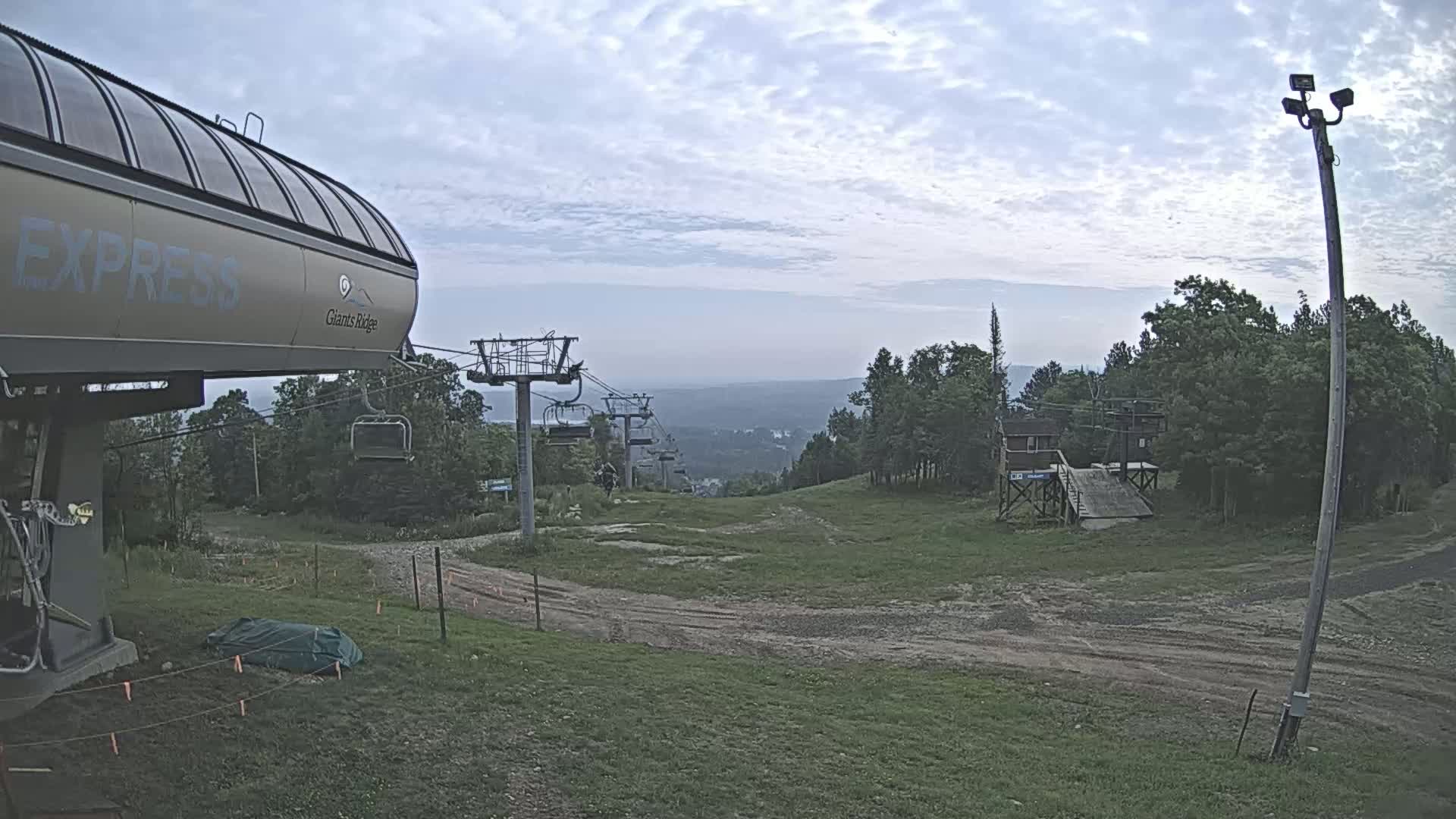 Sabin Lake & Wynee Lake View  from Giants Ridge Cable Car Live Cam - Biwabik, Saint Louis,Minnesota, USA