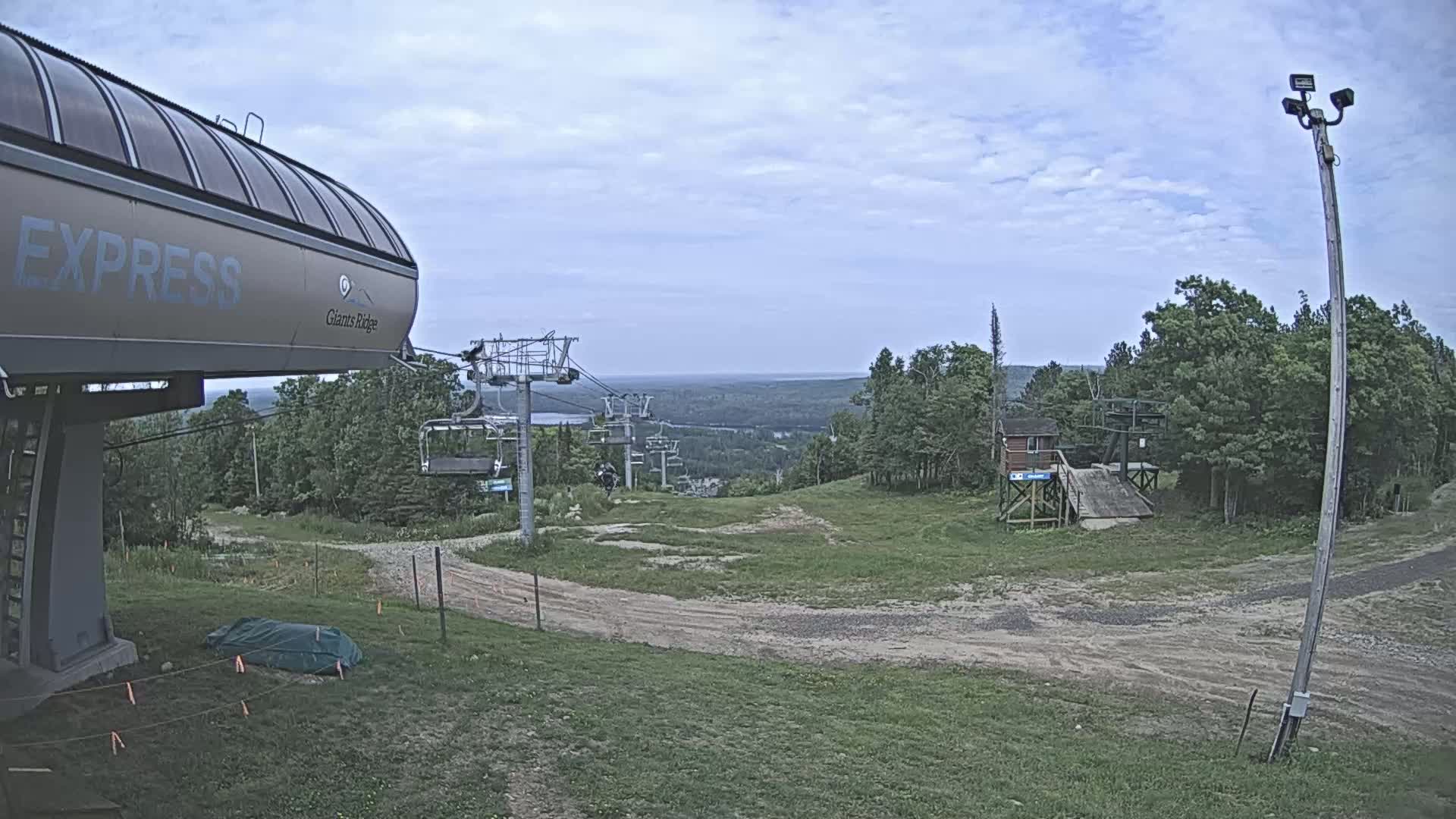 Sabin Lake & Wynee Lake View  from Giants Ridge Cable Car Live Cam - Biwabik, Saint Louis,Minnesota, USA