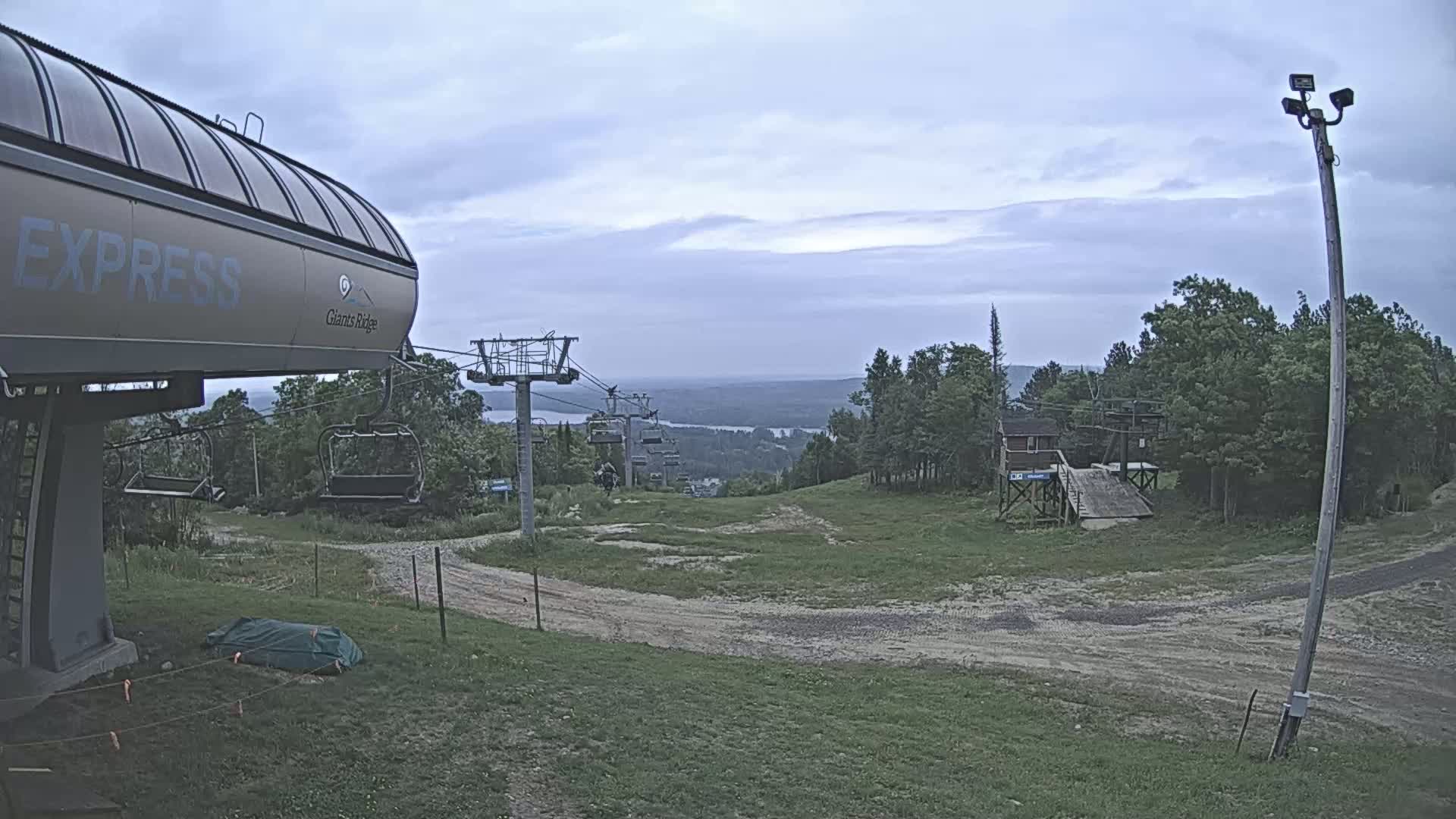 Sabin Lake & Wynee Lake View  from Giants Ridge Cable Car Live Cam - Biwabik, Saint Louis,Minnesota, USA