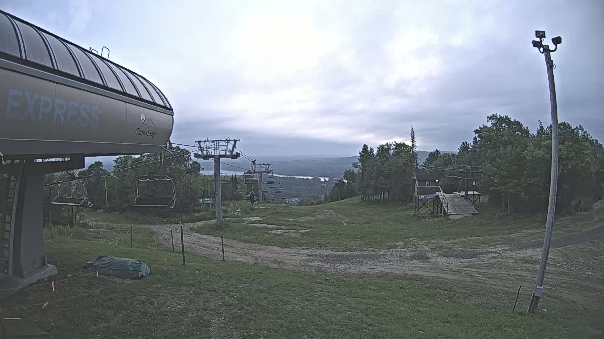 Sabin Lake & Wynee Lake View  from Giants Ridge Cable Car Live Cam - Biwabik, Saint Louis,Minnesota, USA
