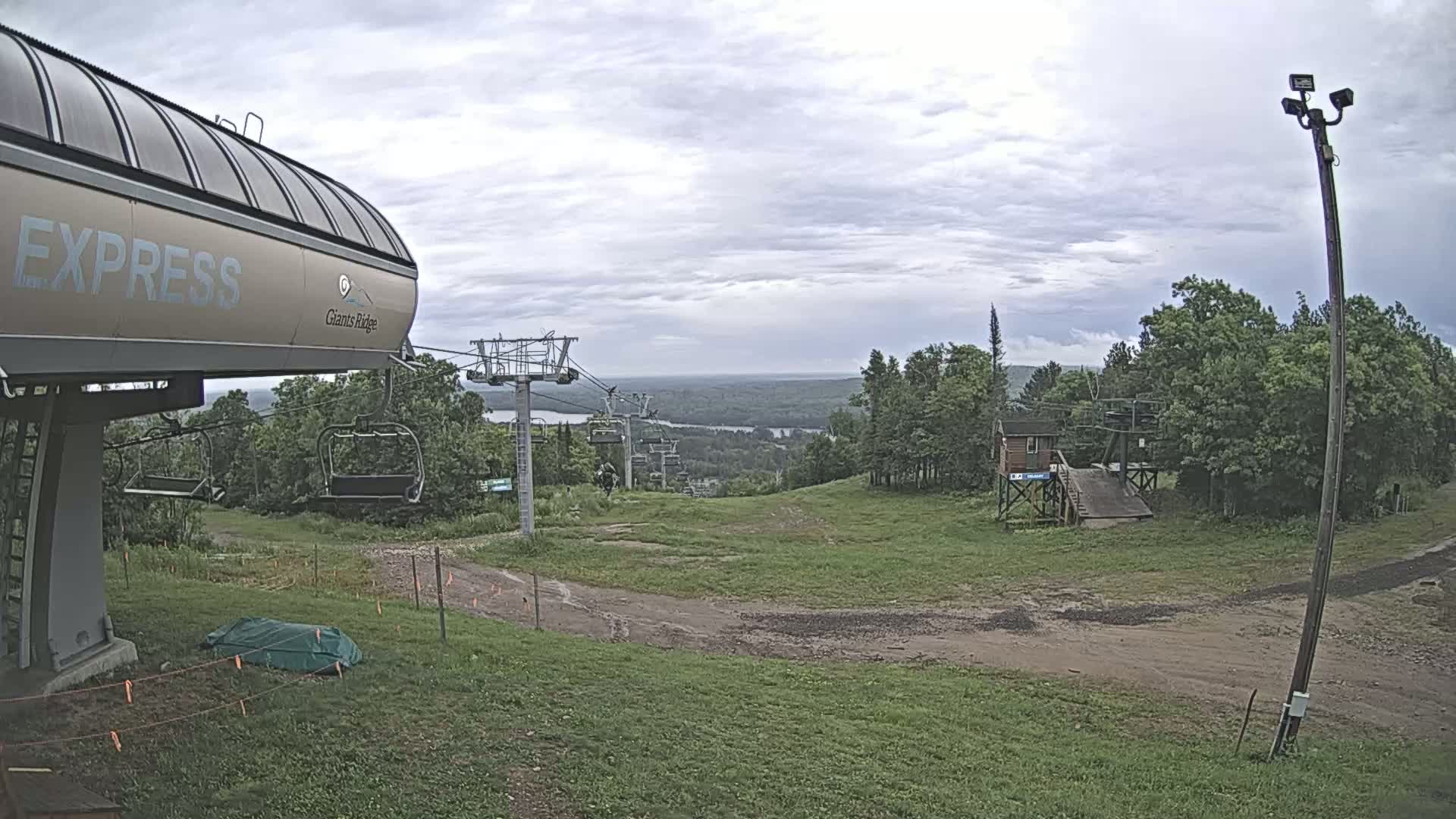 Sabin Lake & Wynee Lake View  from Giants Ridge Cable Car Live Cam - Biwabik, Saint Louis,Minnesota, USA