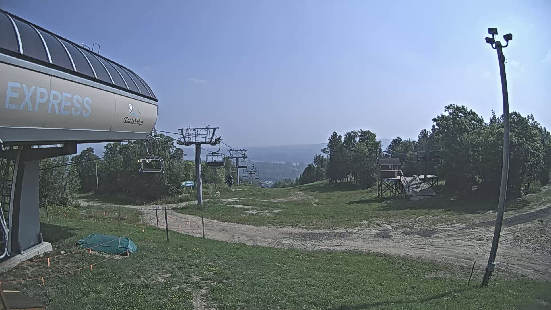 Sabin Lake & Wynee Lake View  from Giants Ridge Cable Car Live Cam - Biwabik, Saint Louis,Minnesota, USA