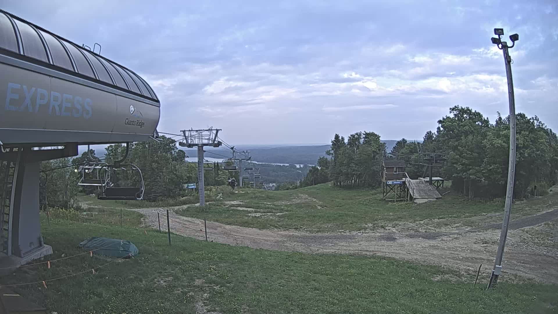 Sabin Lake & Wynee Lake View  from Giants Ridge Cable Car Live Cam - Biwabik, Saint Louis,Minnesota, USA