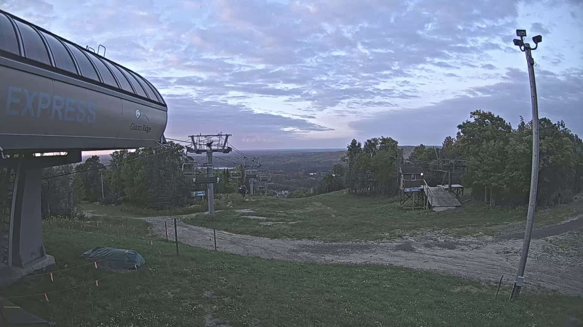 Sabin Lake & Wynee Lake View  from Giants Ridge Cable Car Live Cam - Biwabik, Saint Louis,Minnesota, USA