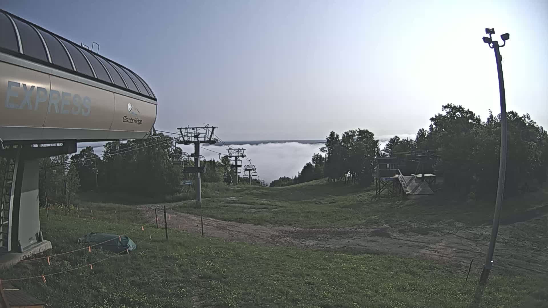 Sabin Lake & Wynee Lake View  from Giants Ridge Cable Car Live Cam - Biwabik, Saint Louis,Minnesota, USA