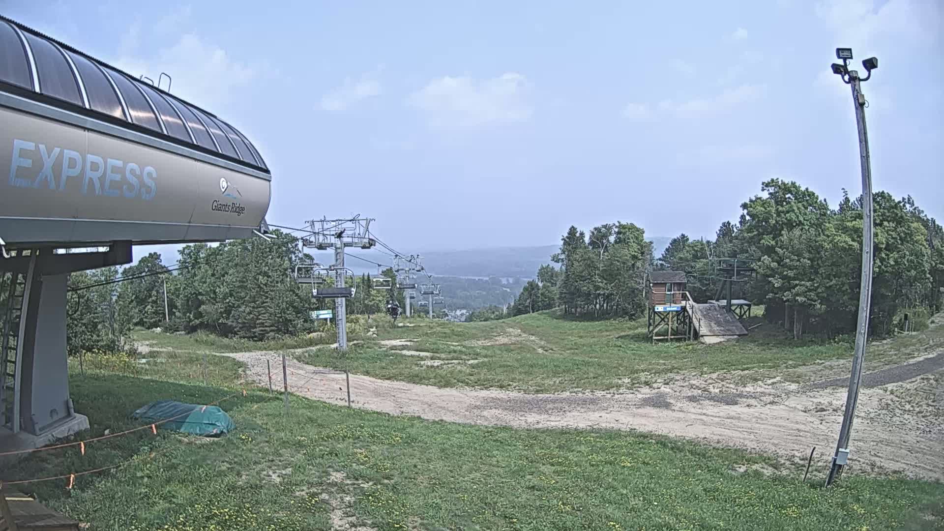 Sabin Lake & Wynee Lake View  from Giants Ridge Cable Car Live Cam - Biwabik, Saint Louis,Minnesota, USA