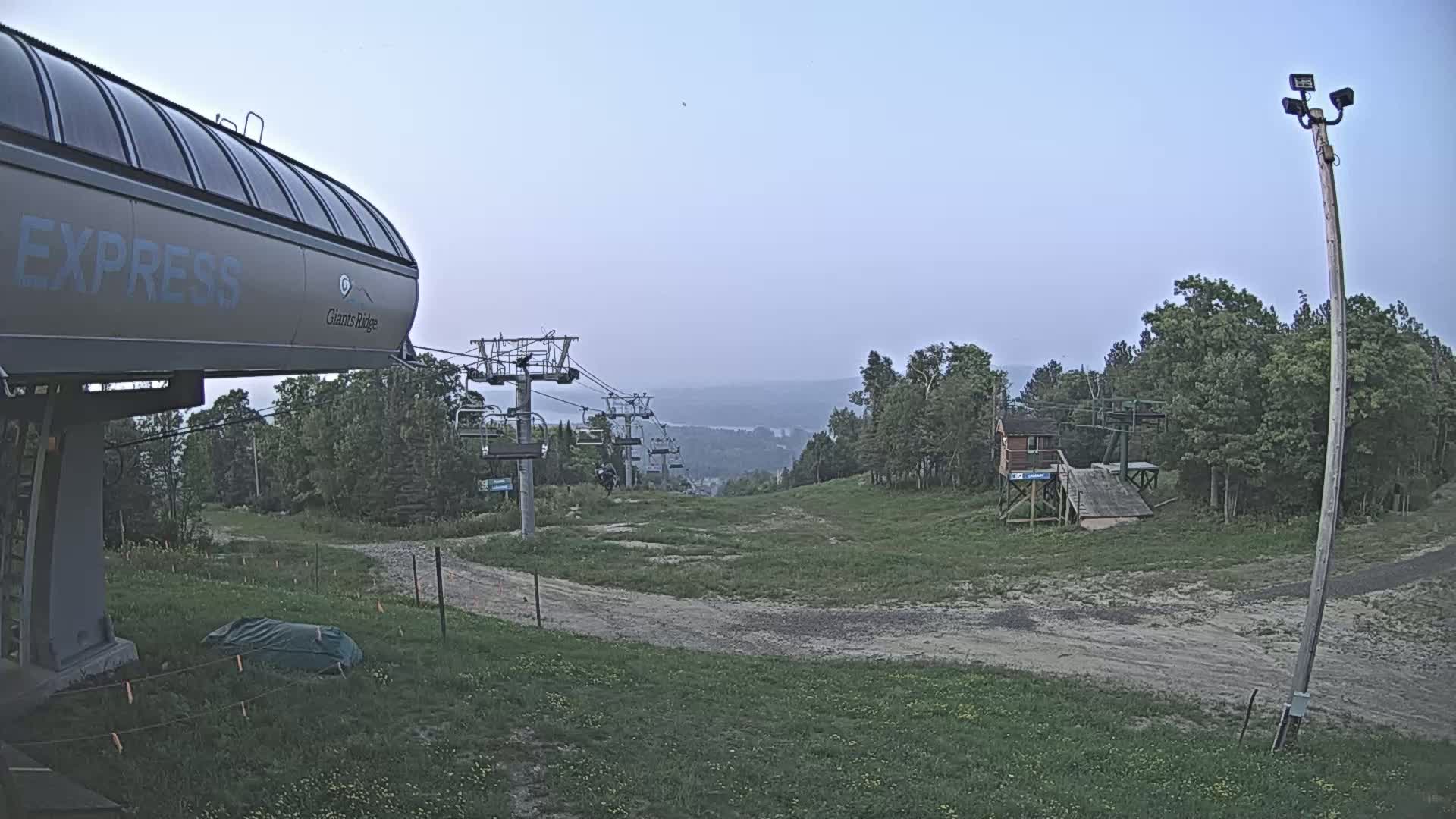 Sabin Lake & Wynee Lake View  from Giants Ridge Cable Car Live Cam - Biwabik, Saint Louis,Minnesota, USA