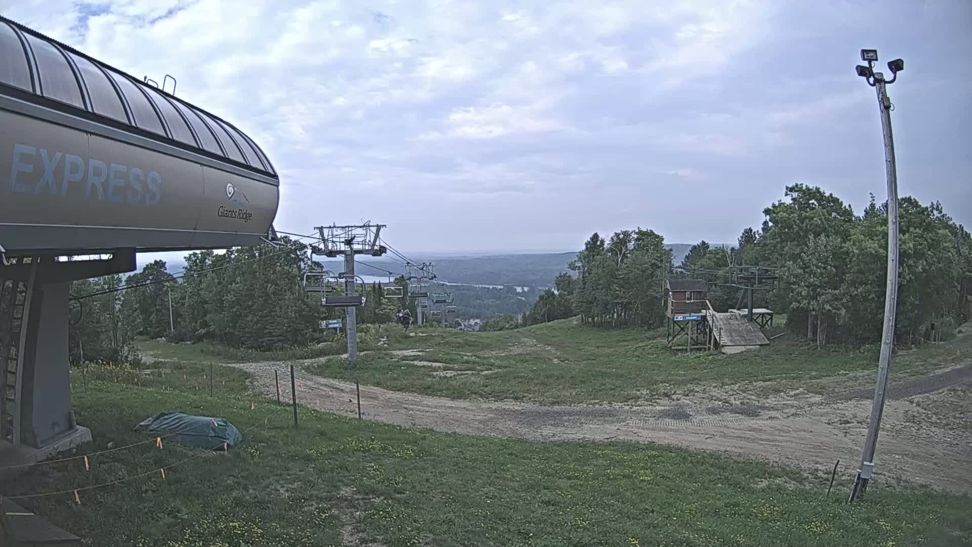 Sabin Lake & Wynee Lake View  from Giants Ridge Cable Car Live Cam - Biwabik, Saint Louis,Minnesota, USA