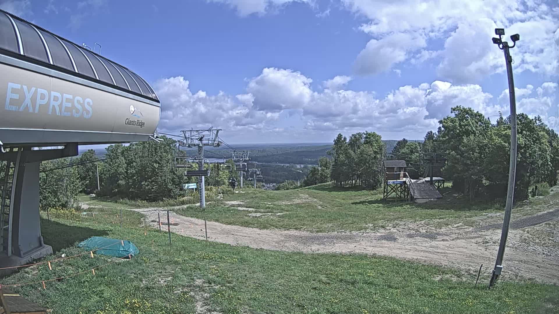 Sabin Lake & Wynee Lake View  from Giants Ridge Cable Car Live Cam - Biwabik, Saint Louis,Minnesota, USA