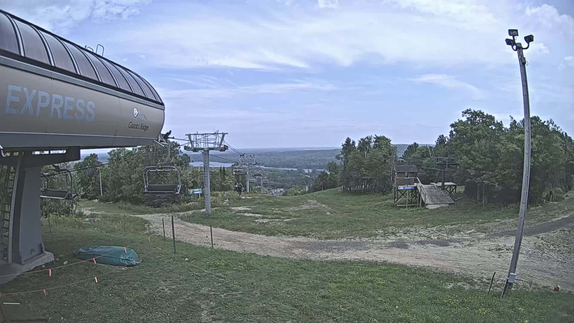Sabin Lake & Wynee Lake View  from Giants Ridge Cable Car Live Cam - Biwabik, Saint Louis,Minnesota, USA