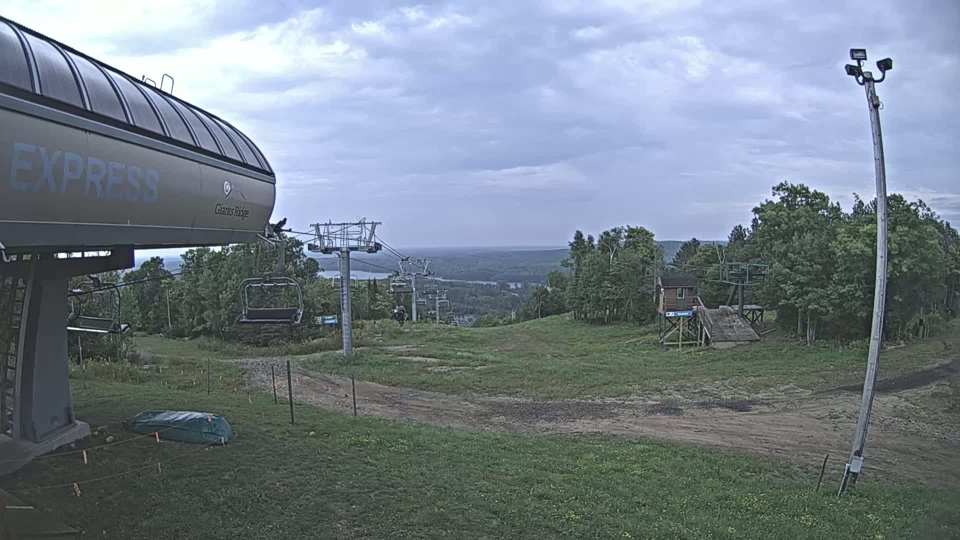 Sabin Lake & Wynee Lake View  from Giants Ridge Cable Car Live Cam - Biwabik, Saint Louis,Minnesota, USA