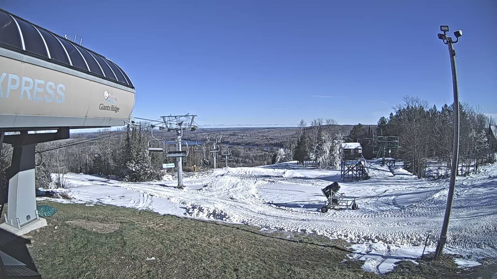 Sabin Lake & Wynee Lake View  from Giants Ridge Cable Car Live Cam - Biwabik, Saint Louis,Minnesota, USA