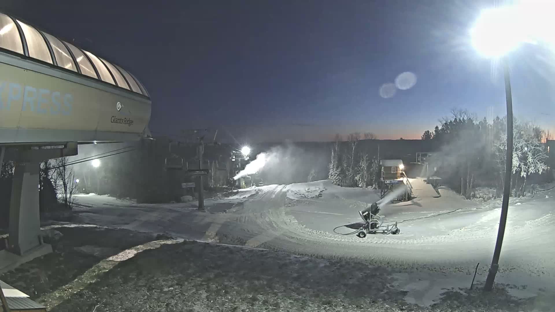 Sabin Lake & Wynee Lake View  from Giants Ridge Cable Car Live Cam - Biwabik, Saint Louis,Minnesota, USA