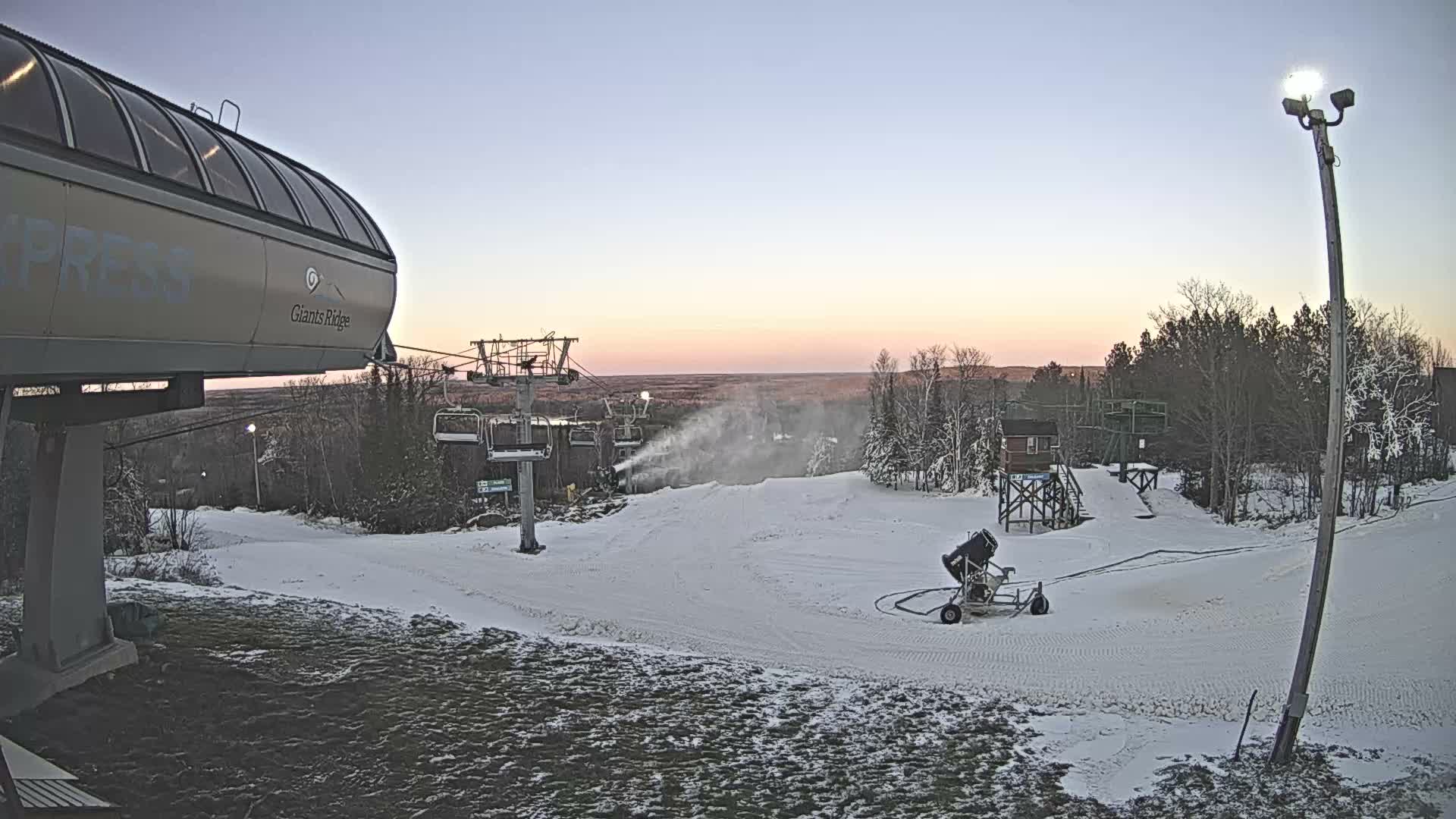 Sabin Lake & Wynee Lake View  from Giants Ridge Cable Car Live Cam - Biwabik, Saint Louis,Minnesota, USA