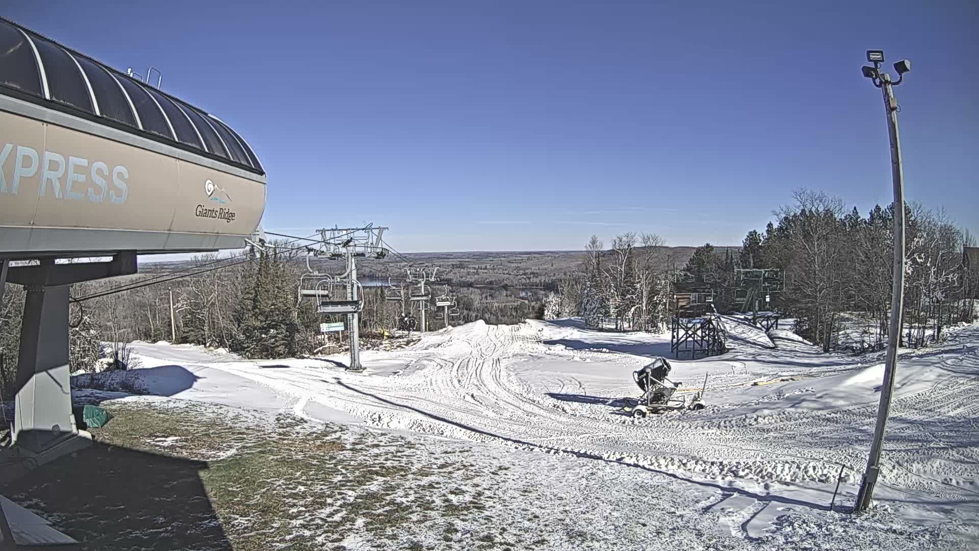Sabin Lake & Wynee Lake View  from Giants Ridge Cable Car Live Cam - Biwabik, Saint Louis,Minnesota, USA
