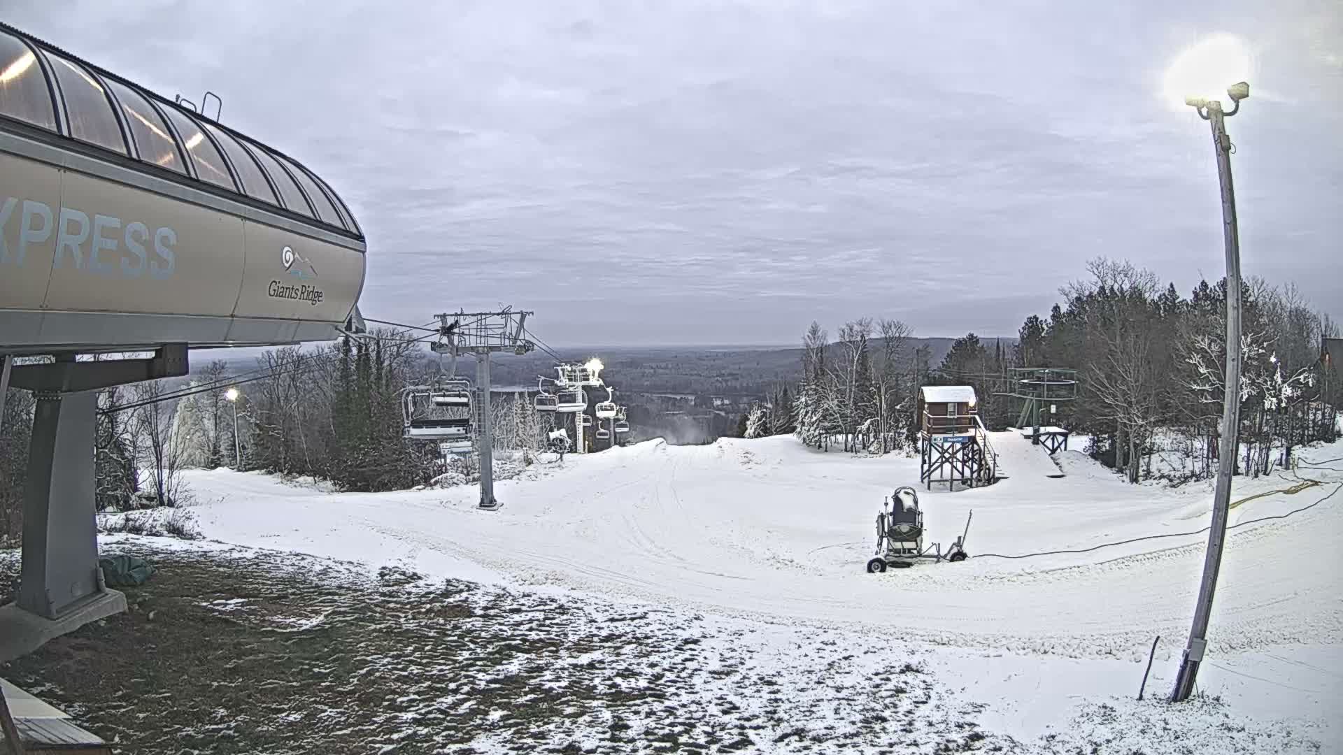 Sabin Lake & Wynee Lake View  from Giants Ridge Cable Car Live Cam - Biwabik, Saint Louis,Minnesota, USA
