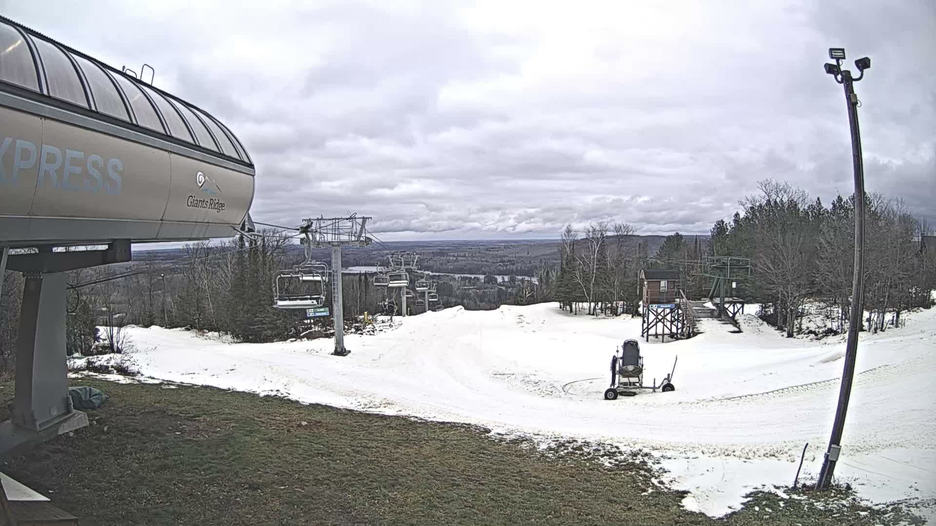 Sabin Lake & Wynee Lake View  from Giants Ridge Cable Car Live Cam - Biwabik, Saint Louis,Minnesota, USA