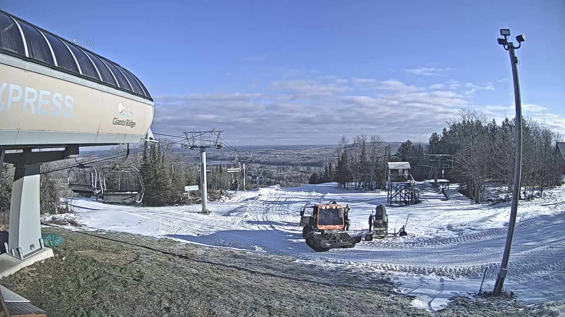 Sabin Lake & Wynee Lake View  from Giants Ridge Cable Car Live Cam - Biwabik, Saint Louis,Minnesota, USA