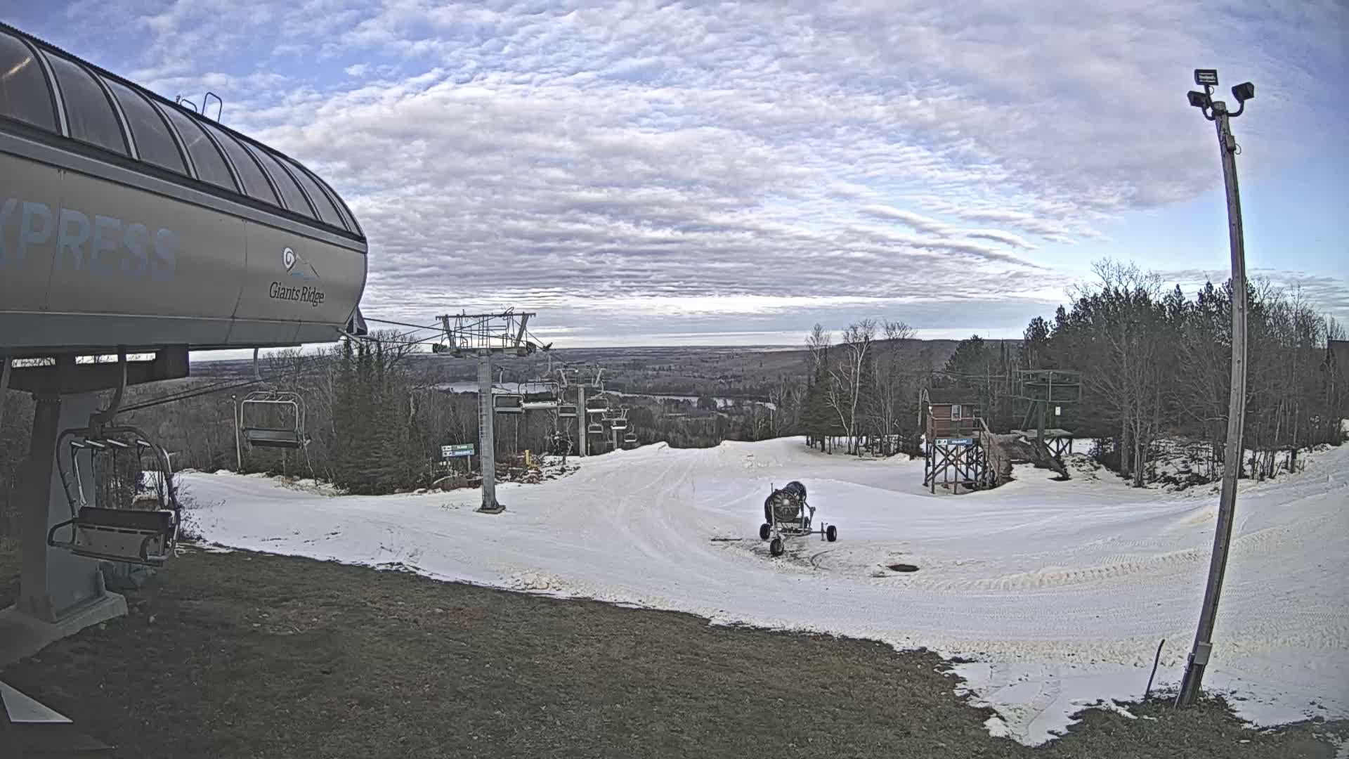 Sabin Lake & Wynee Lake View  from Giants Ridge Cable Car Live Cam - Biwabik, Saint Louis,Minnesota, USA