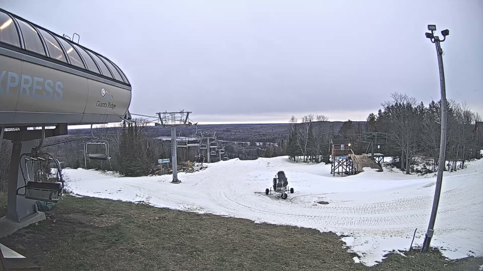 Sabin Lake & Wynee Lake View  from Giants Ridge Cable Car Live Cam - Biwabik, Saint Louis,Minnesota, USA