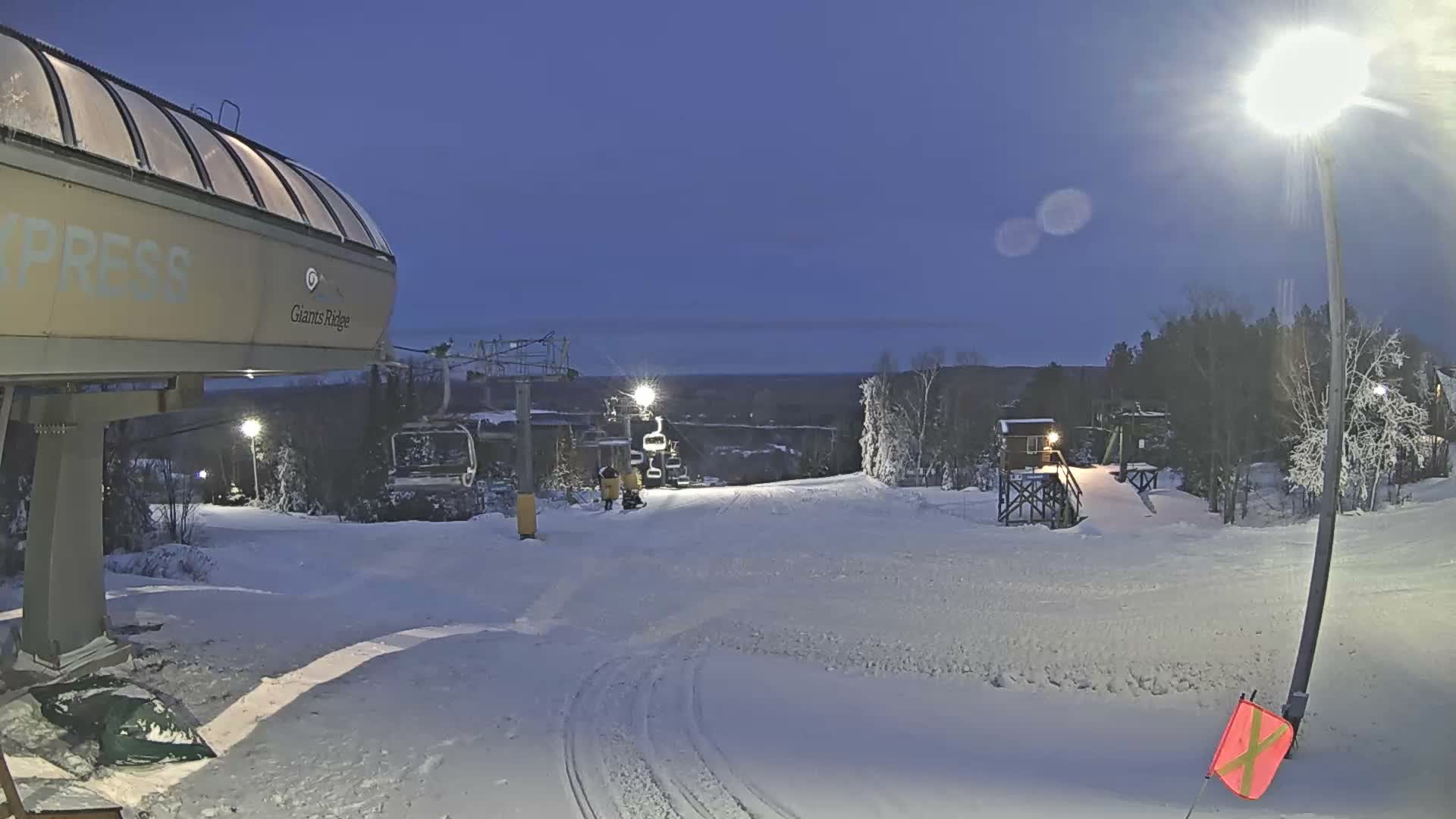 Sabin Lake & Wynee Lake View  from Giants Ridge Cable Car Live Cam - Biwabik, Saint Louis,Minnesota, USA