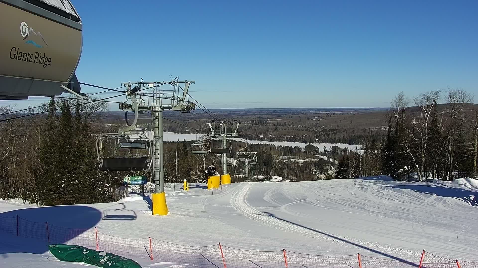 Sabin Lake & Wynee Lake View  from Giants Ridge Cable Car Live Cam - Biwabik, Saint Louis,Minnesota, USA