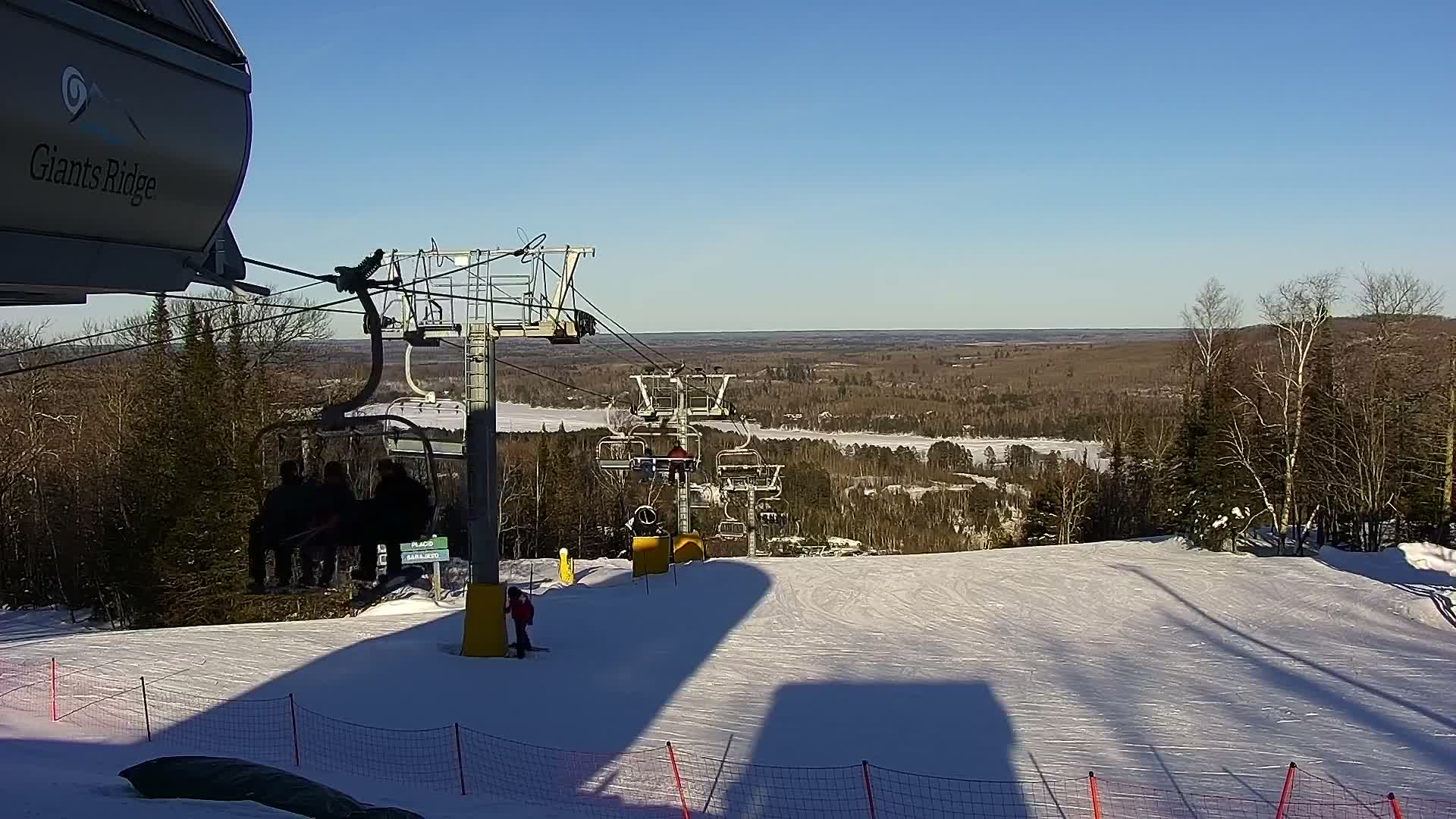 Sabin Lake & Wynee Lake View  from Giants Ridge Cable Car Live Cam - Biwabik, Saint Louis,Minnesota, USA