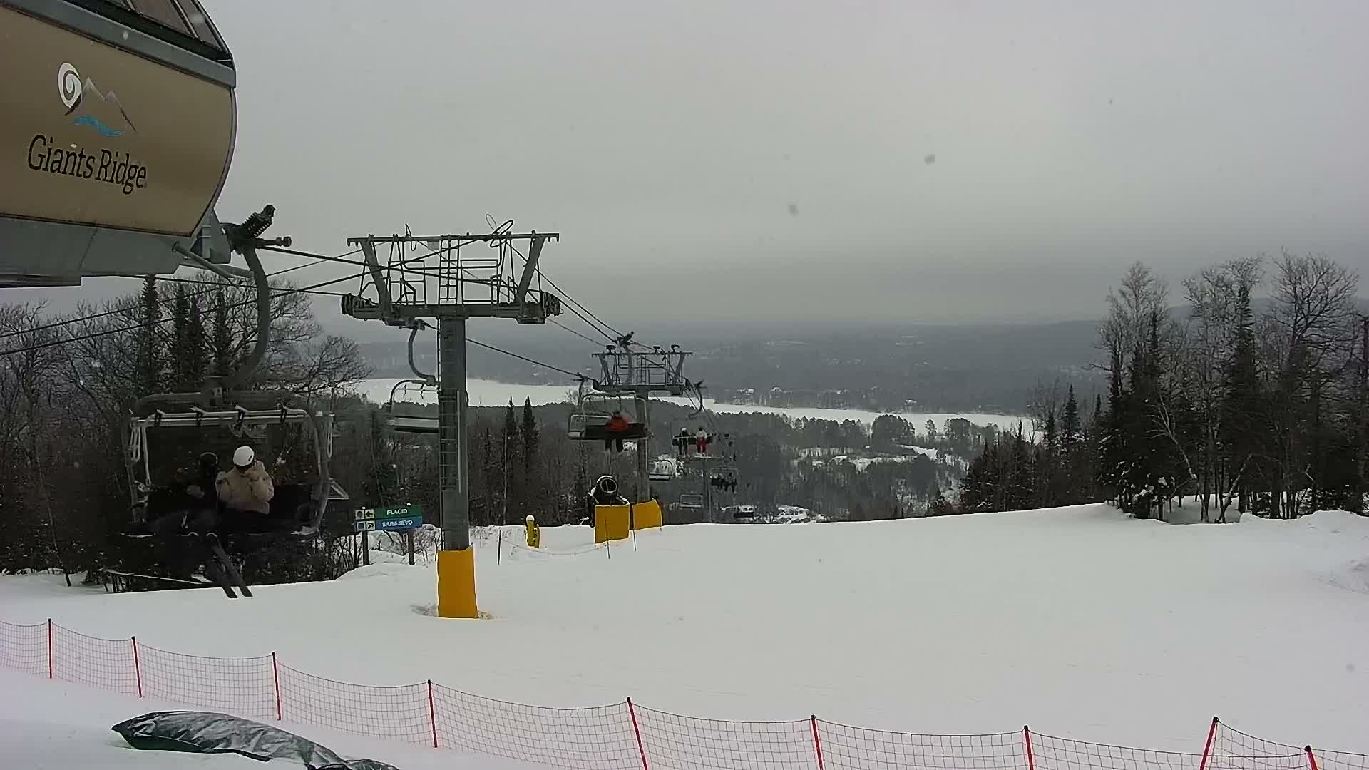 Sabin Lake & Wynee Lake View  from Giants Ridge Cable Car Live Cam - Biwabik, Saint Louis,Minnesota, USA
