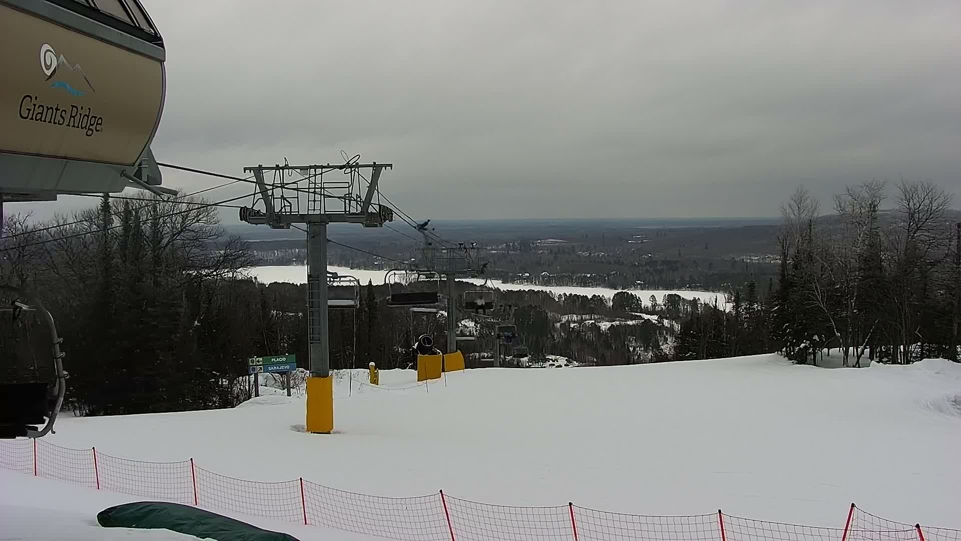 Sabin Lake & Wynee Lake View  from Giants Ridge Cable Car Live Cam - Biwabik, Saint Louis,Minnesota, USA