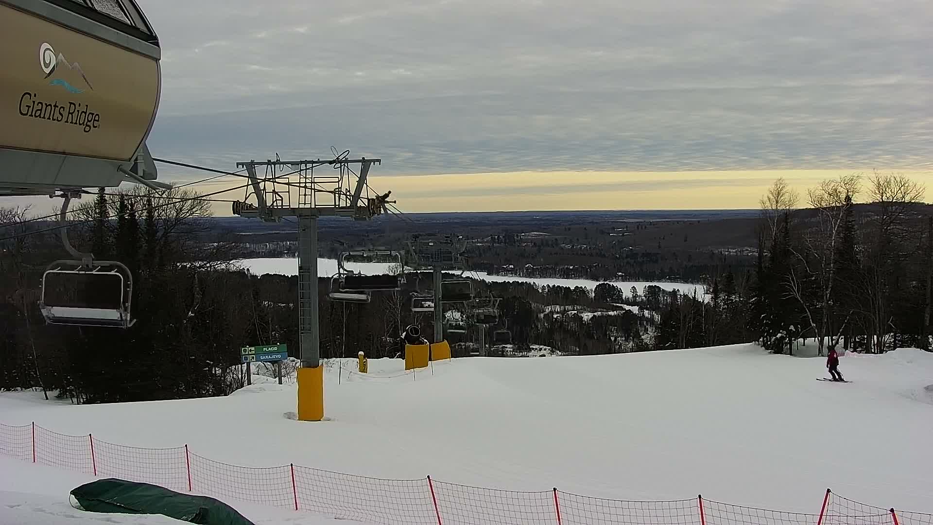 Sabin Lake & Wynee Lake View  from Giants Ridge Cable Car Live Cam - Biwabik, Saint Louis,Minnesota, USA